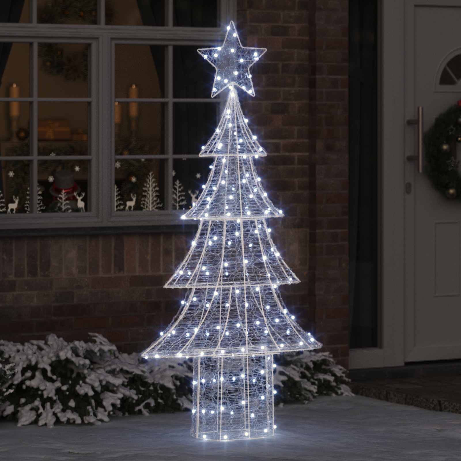 Božićno drvce s 240 LED svjetlima Hladna bijela 180 cm Akril