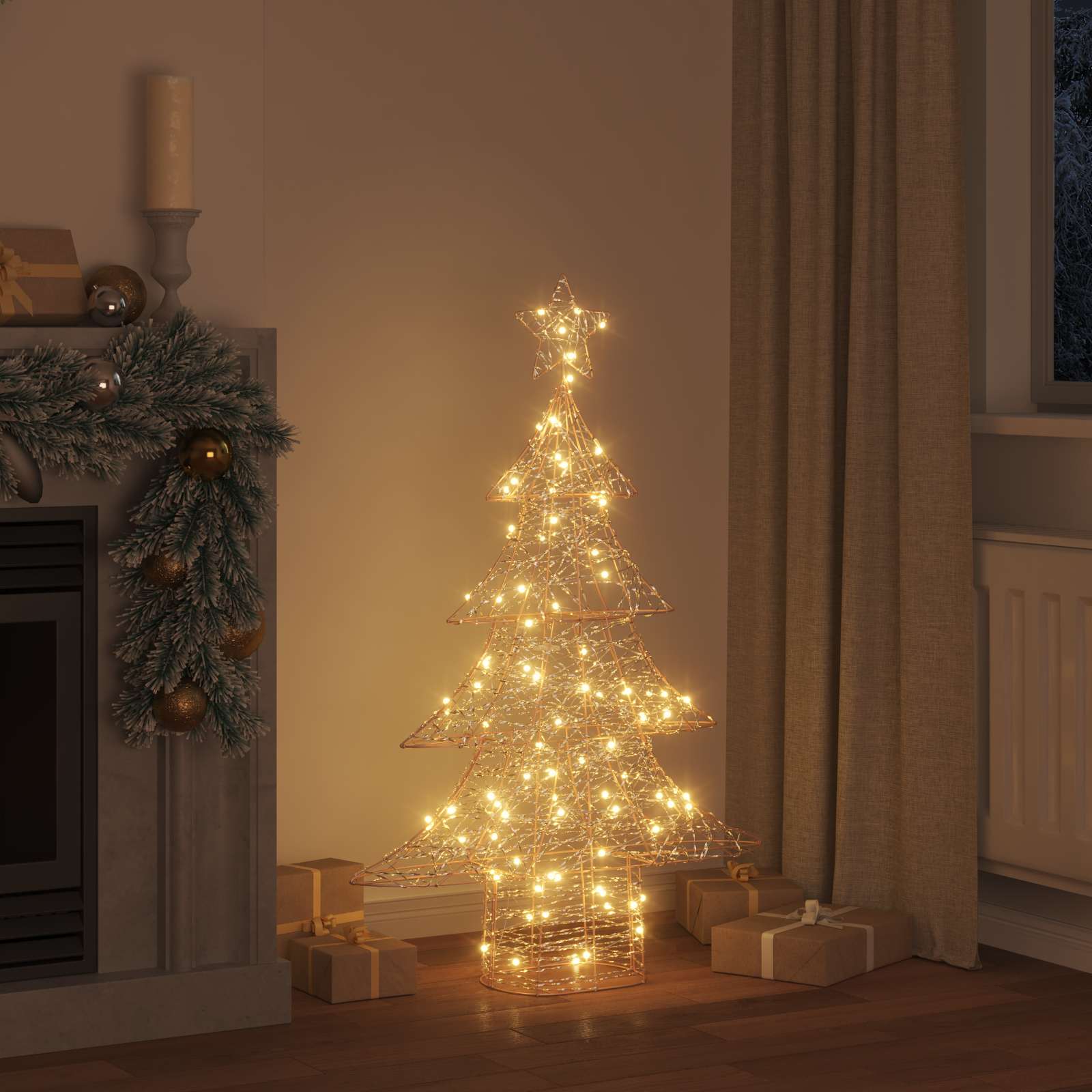 Božićno drvce s 120 LED svjetlima Topla bijela 120,5 cm PET