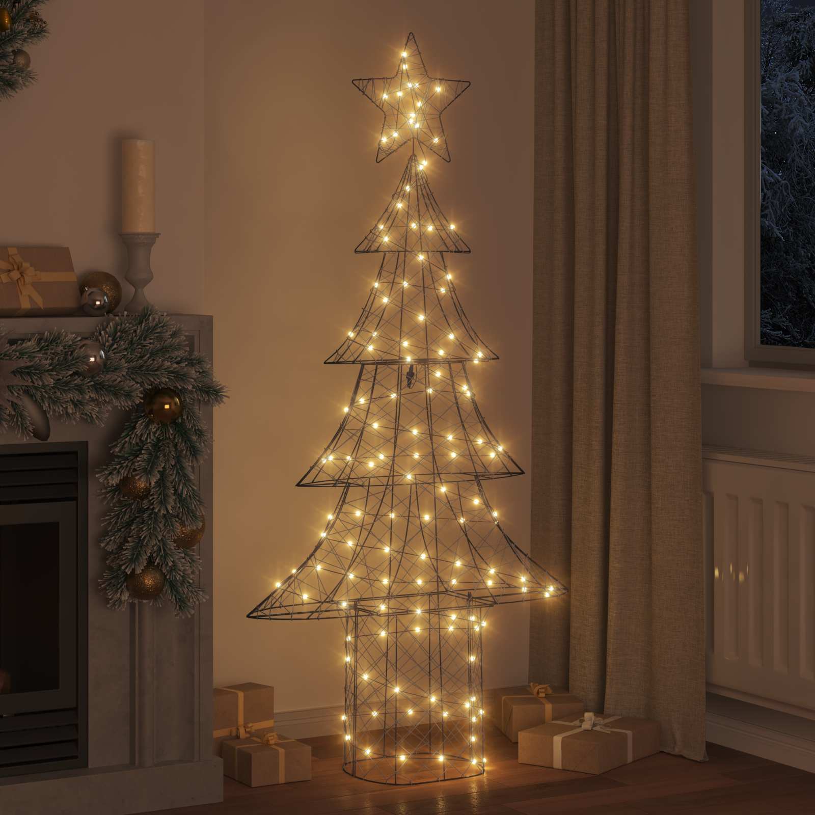 Božićno drvce s 240 LED svjetlima Topla bijela 180 cm Ratan