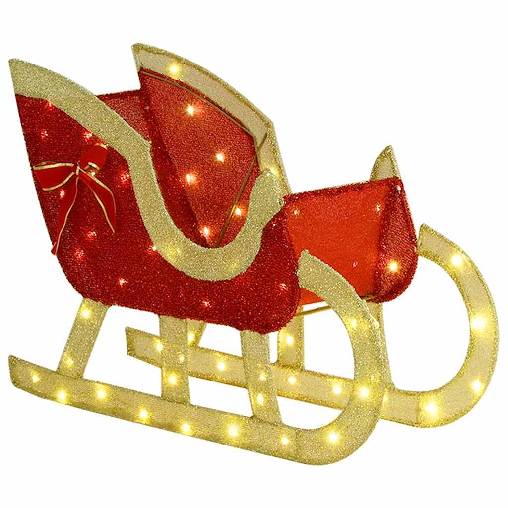 Reindeer vuče saonice Topla bijela 151 x 28 x 128,5 cm tkanina