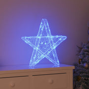 3D Zvijezda s 50 LED svjetlima Plava 55 x 53.5 x 10 cm Akril