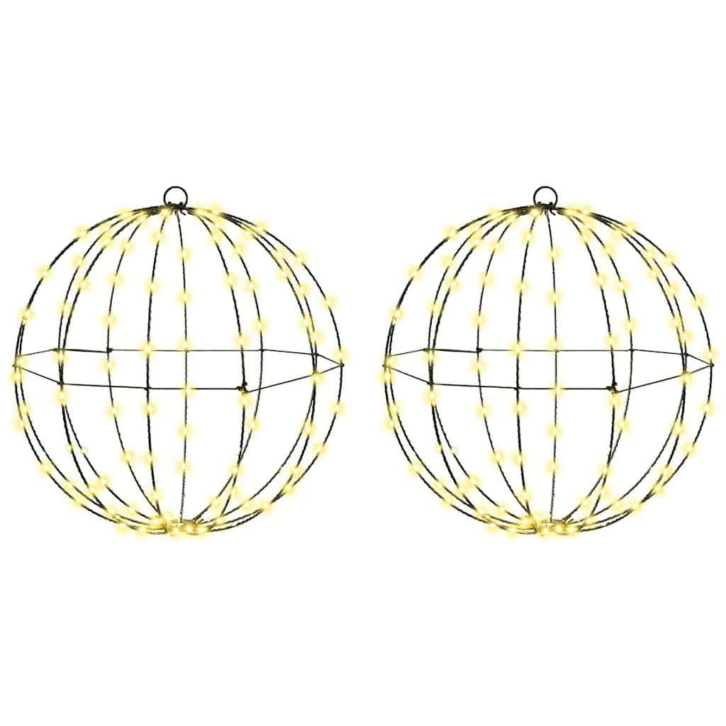 Lopta 2 pcs Topla bijela 40 x 40 x 43,5 cm Metal