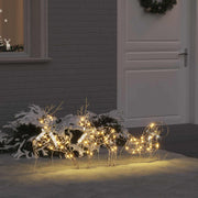 LED Riječni jeleni s 60 LED svjetlima 3 pcs Topla bijela PET