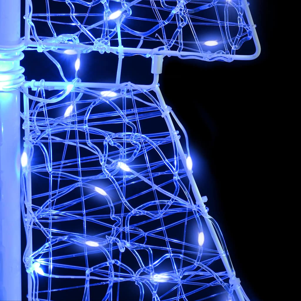 Božićno drvce s 240 LED svjetlima Plava 180 cm Akril