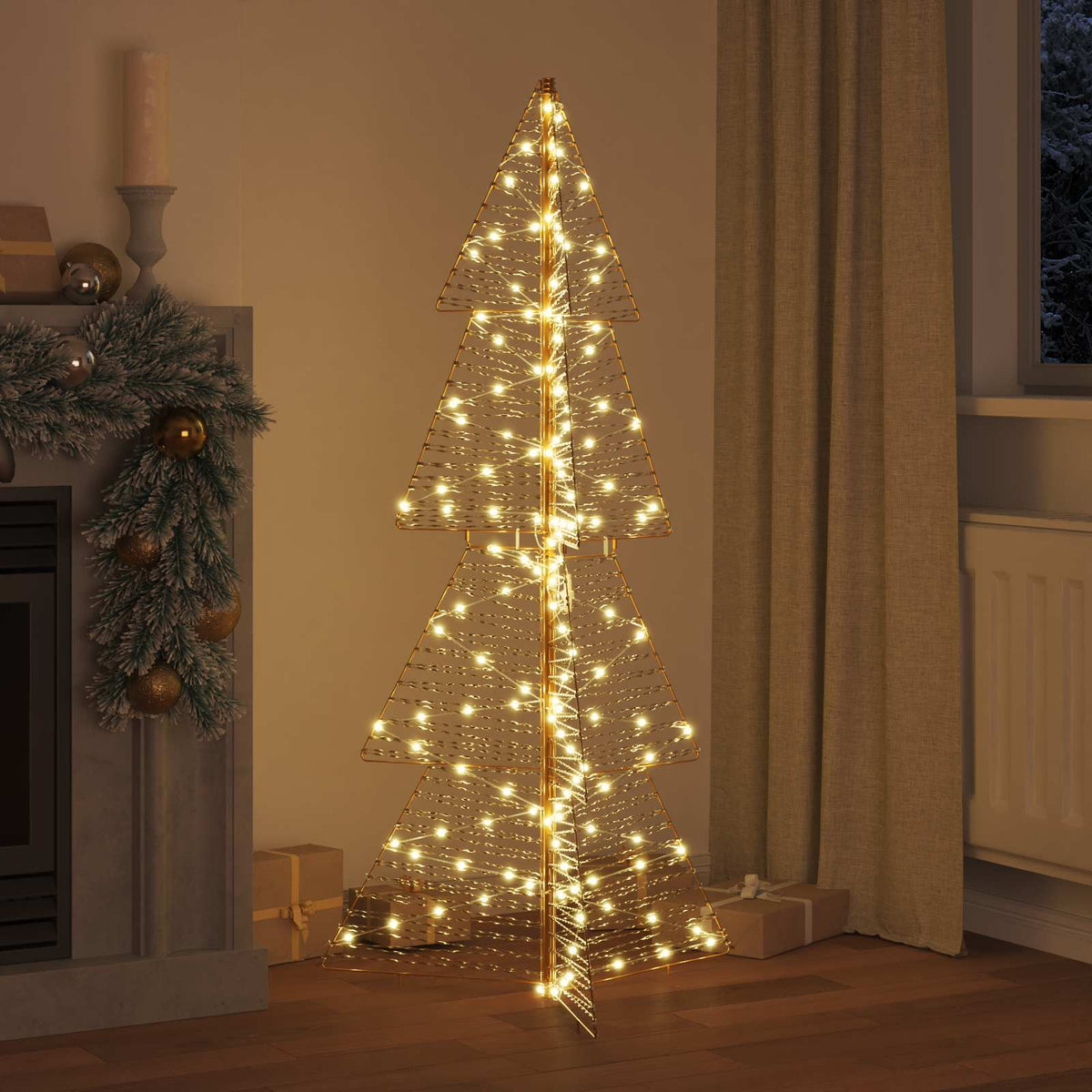 Božićno drvce 160 LED lampica Topla bijela 150 cm PET