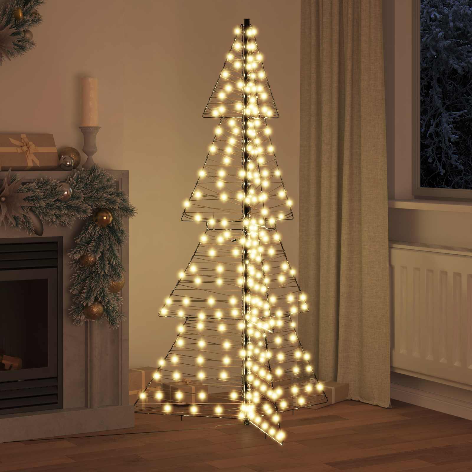 Božićno drvce s 240 LED svjetlima Topla bijela 180 cm Ratan