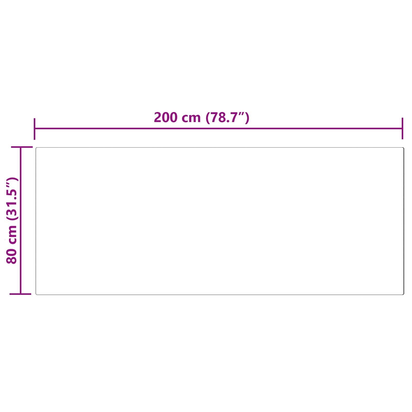 Tepih od umjetne ovčje kože TAFALLA Bijela 80 x 200 cm