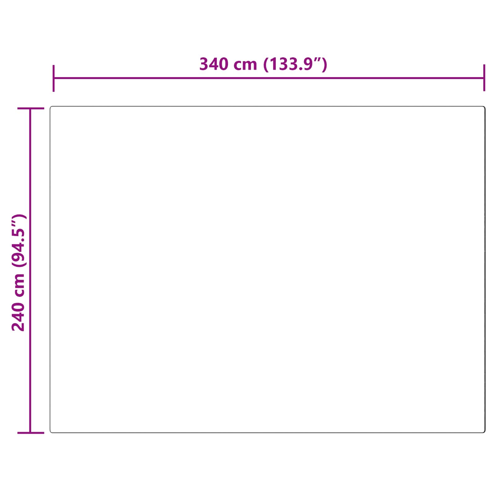 Tepih od umjetne ovčje kože TAFALLA Bijela 240 x 340 cm