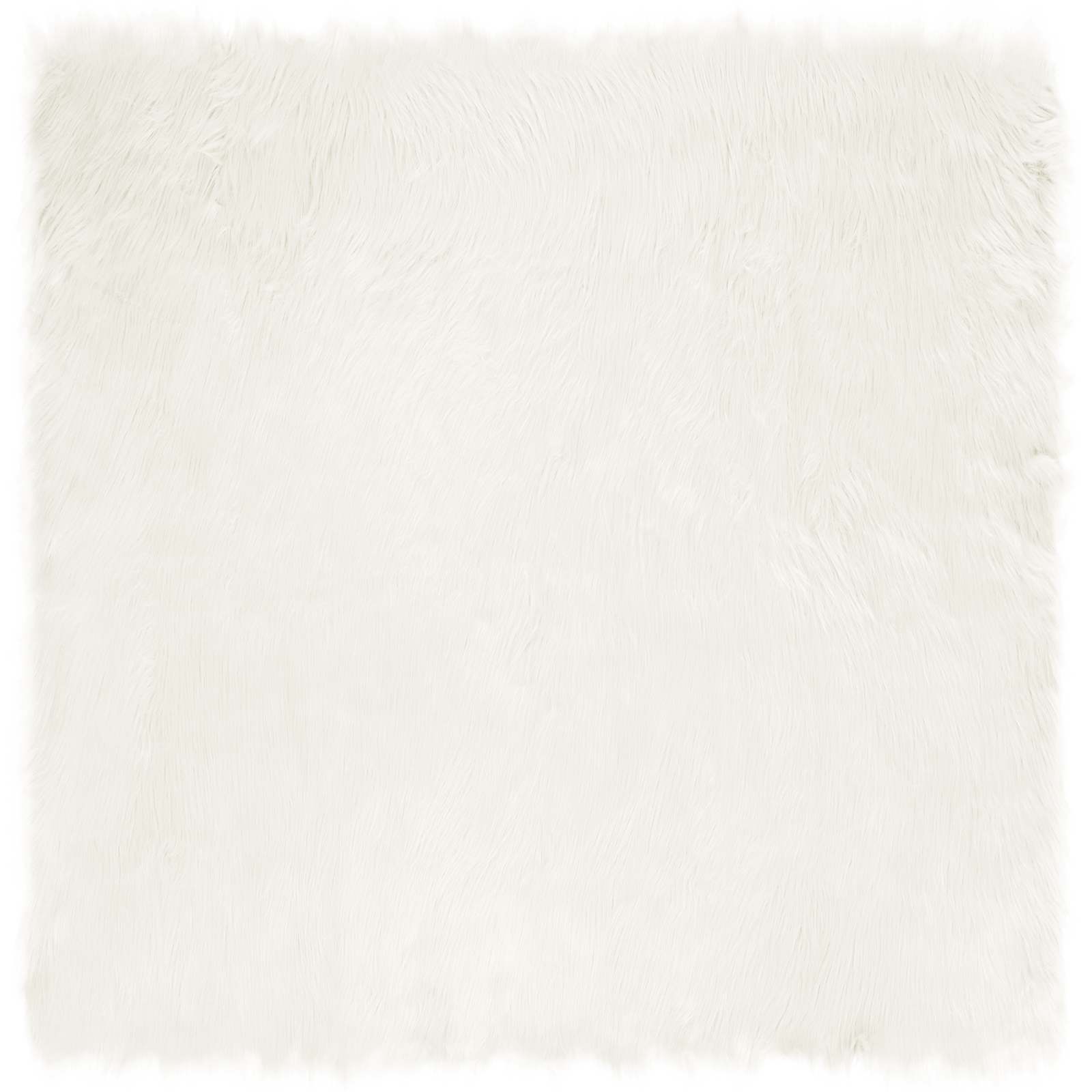 Tepih od umjetne ovčje kože TAFALLA Bijela 160 x 160 cm