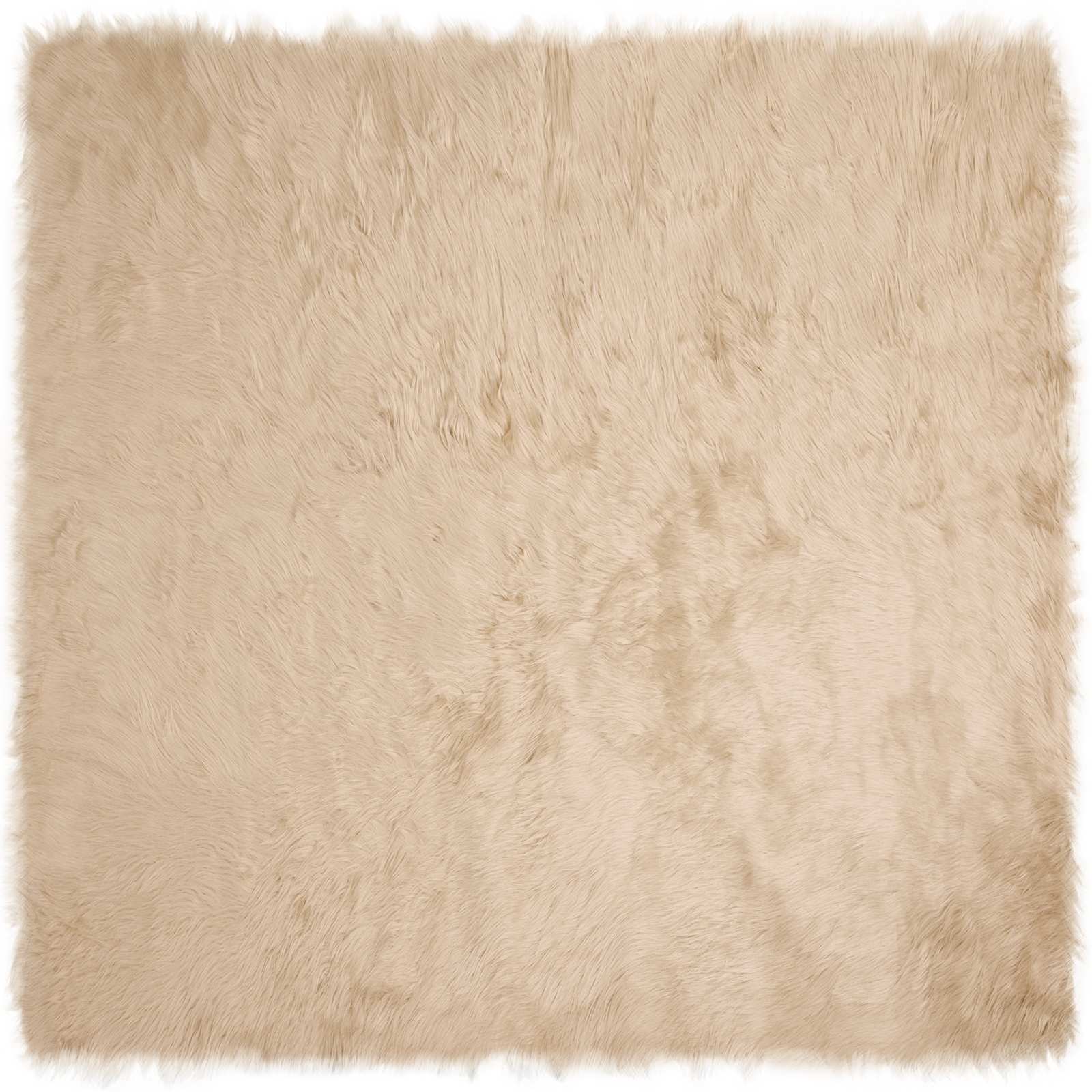 Tepih od umjetne ovčje kože TAFALLA Bež 120 x 120 cm Poliester