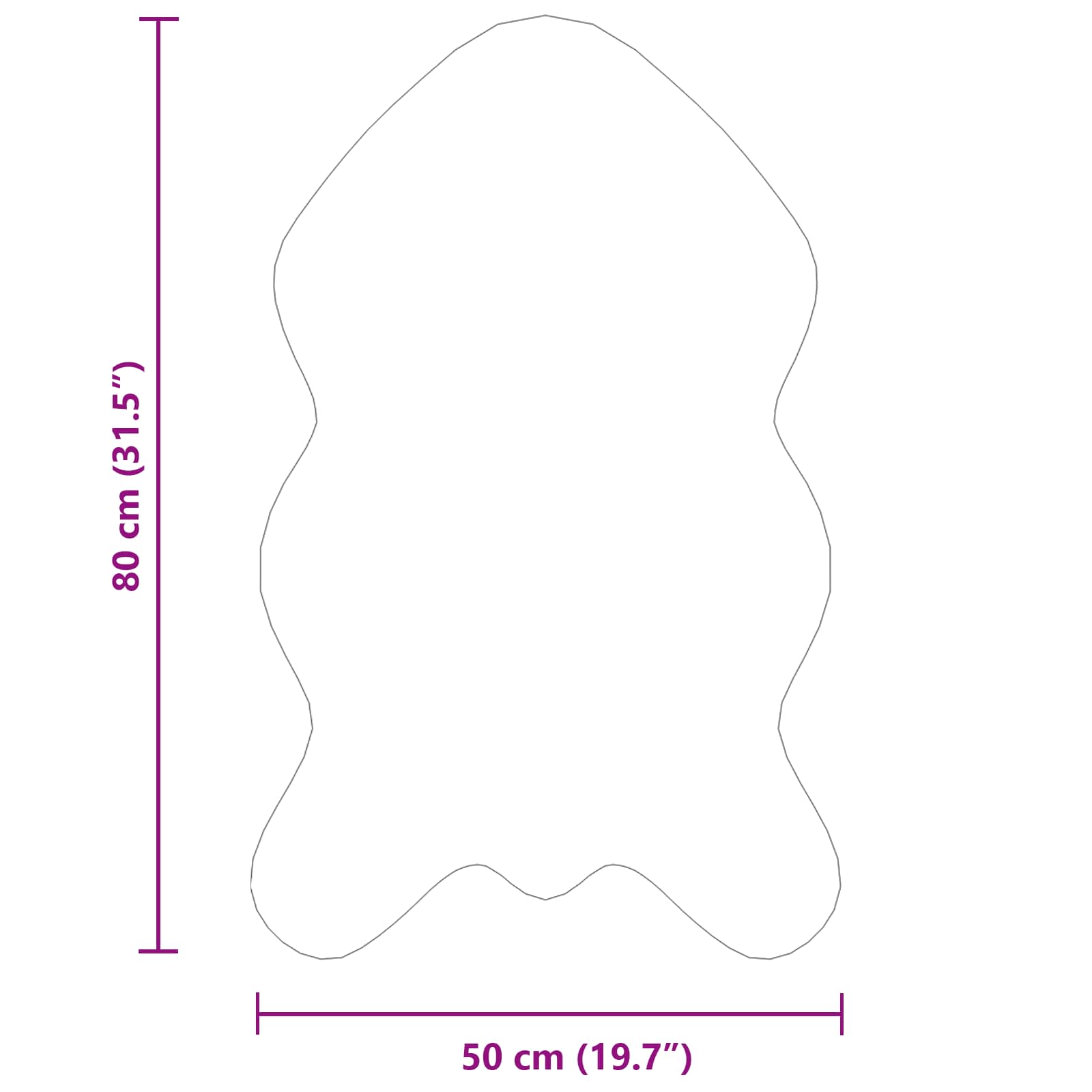 Tepih od umjetne ovčje kože TAFALLA Bež 50 x 80 cm Poliester