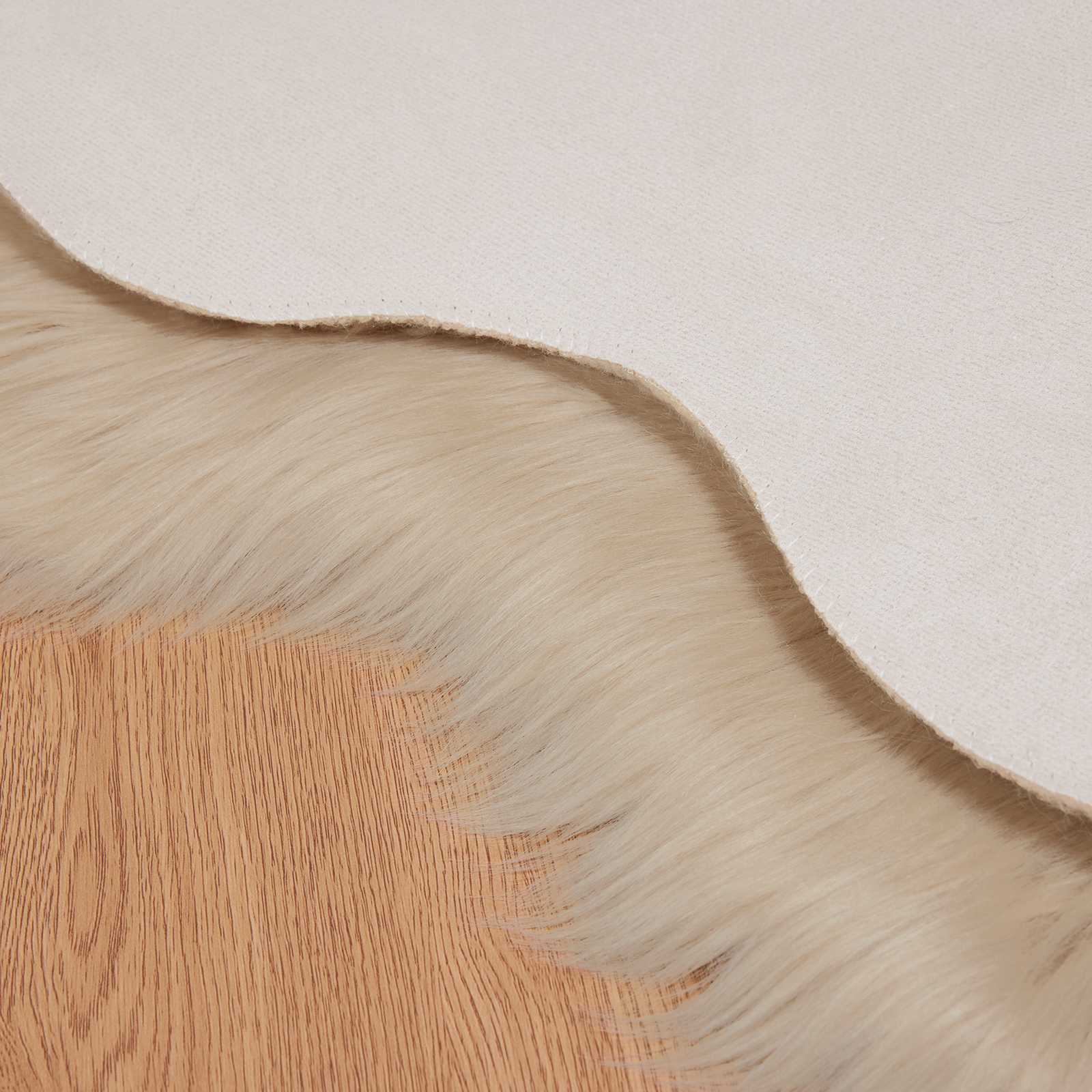 Tepih od umjetne ovčje kože TAFALLA Bež 60 x 90 cm Poliester