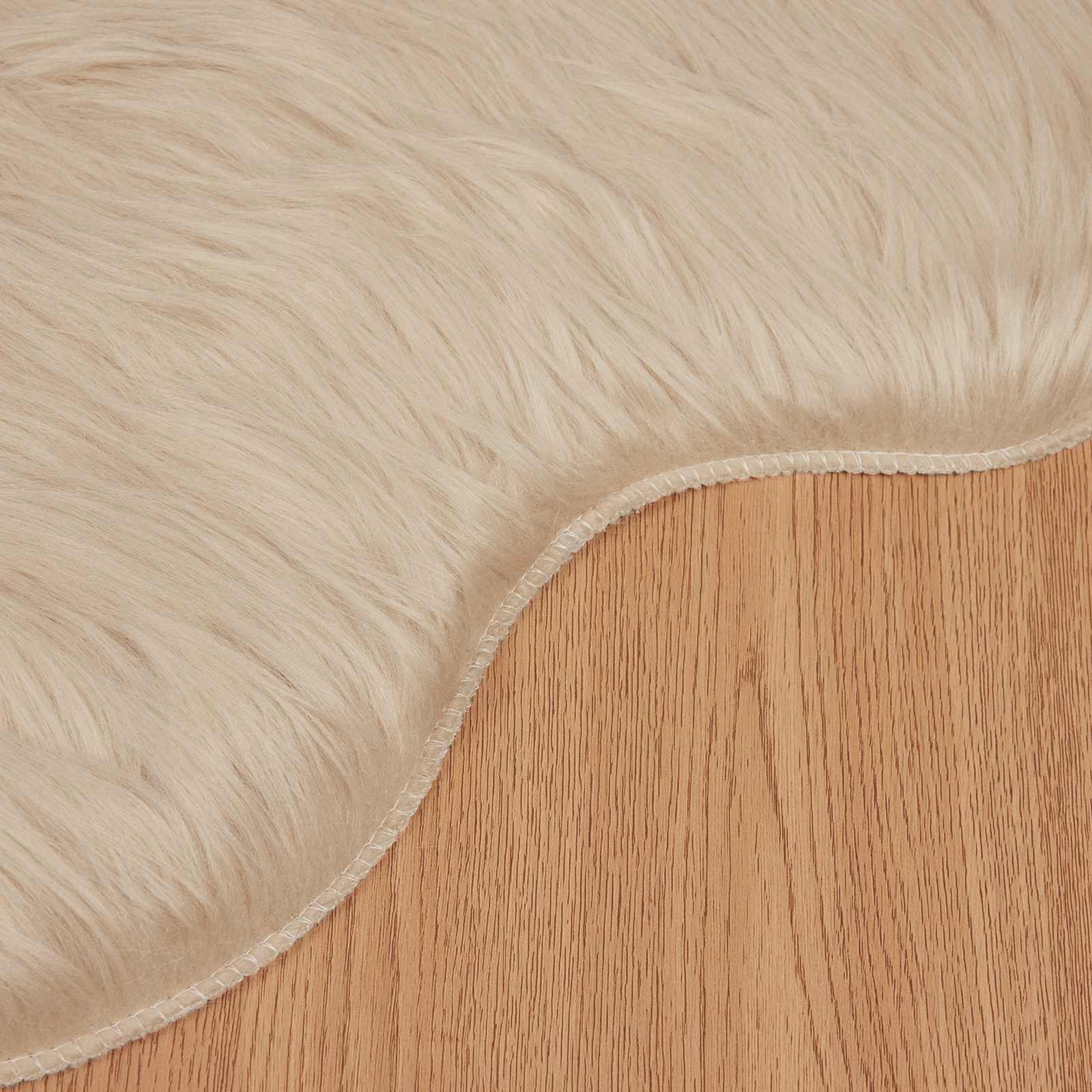 Tepih od umjetne ovčje kože TAFALLA Bež 80 x 120 cm Poliester