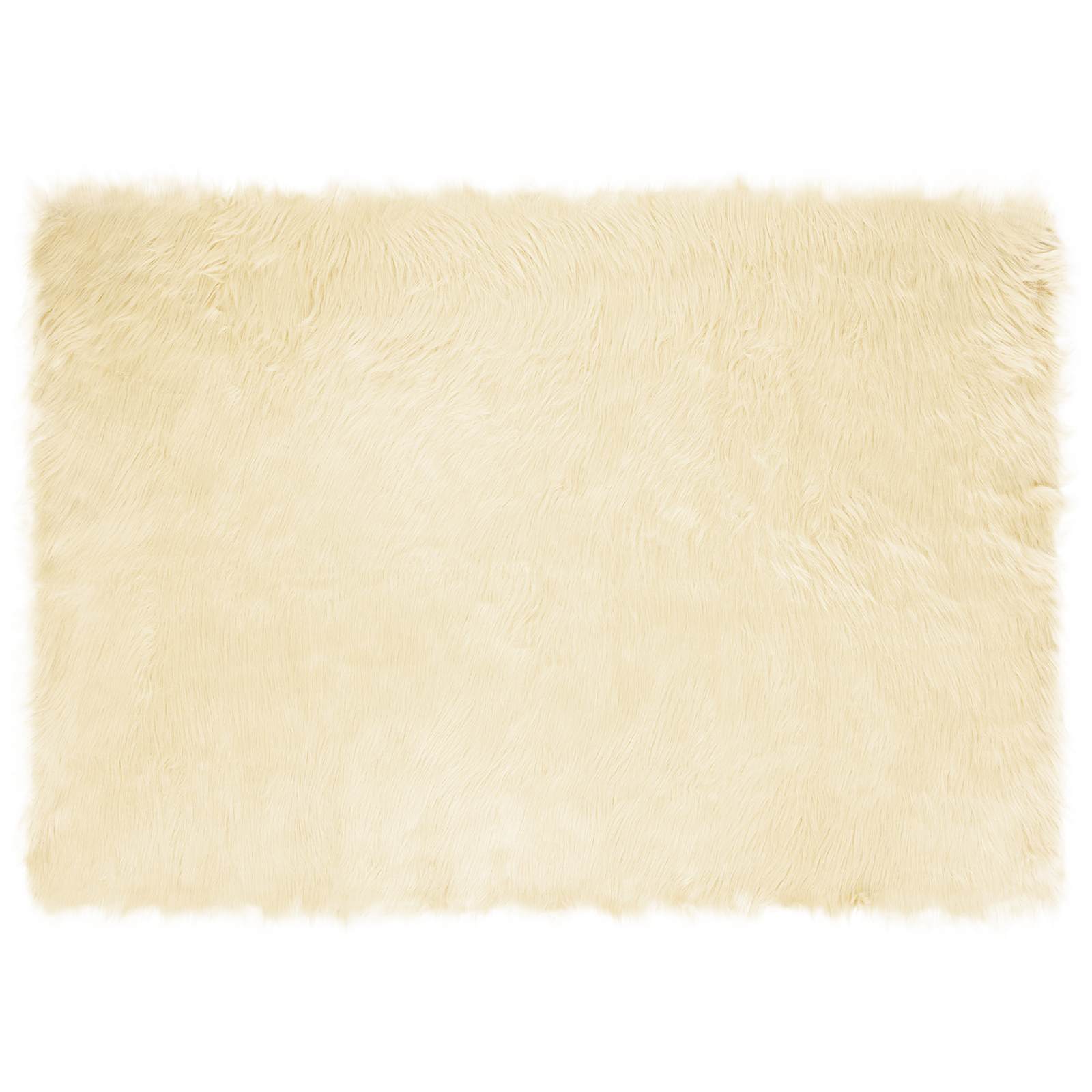 Tepih od umjetne ovčje kože TAFALLA Krem 120 x 170 cm Poliester