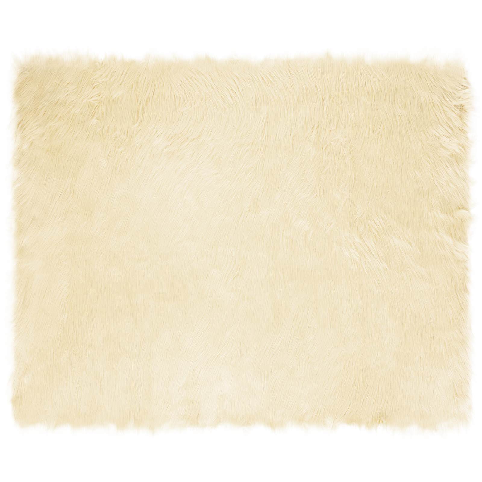 Tepih od umjetne ovčje kože TAFALLA Krem 200 x 280 cm Poliester