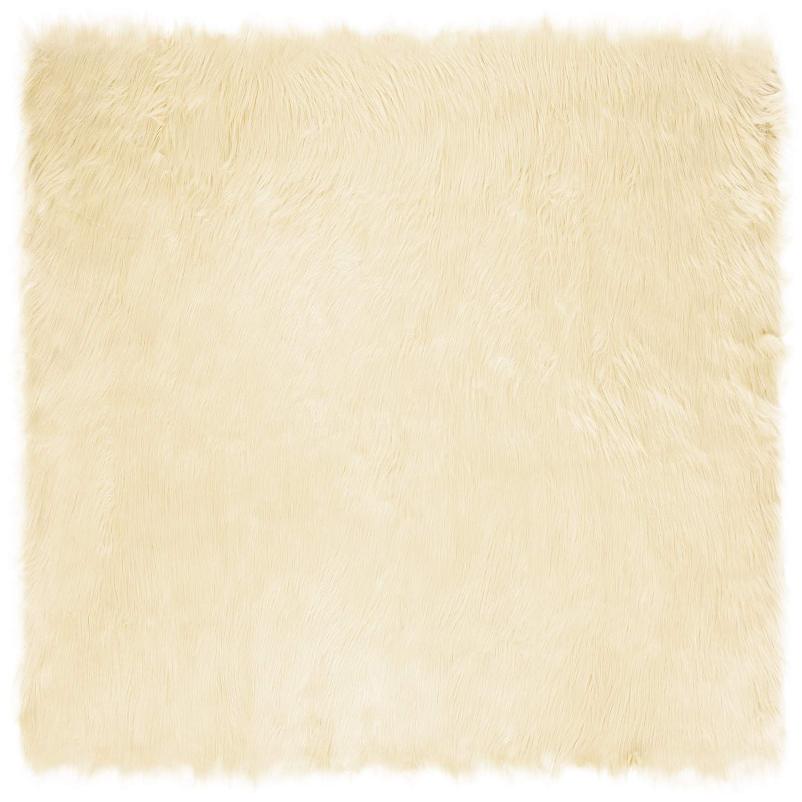 Tepih od umjetne ovčje kože TAFALLA Krem 160 x 160 cm Poliester