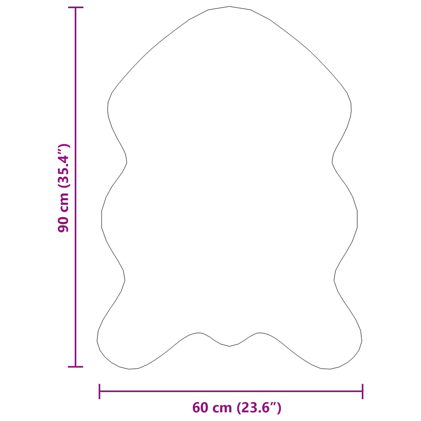 Tepih od umjetne ovčje kože TAFALLA Krem 60 x 90 cm Poliester