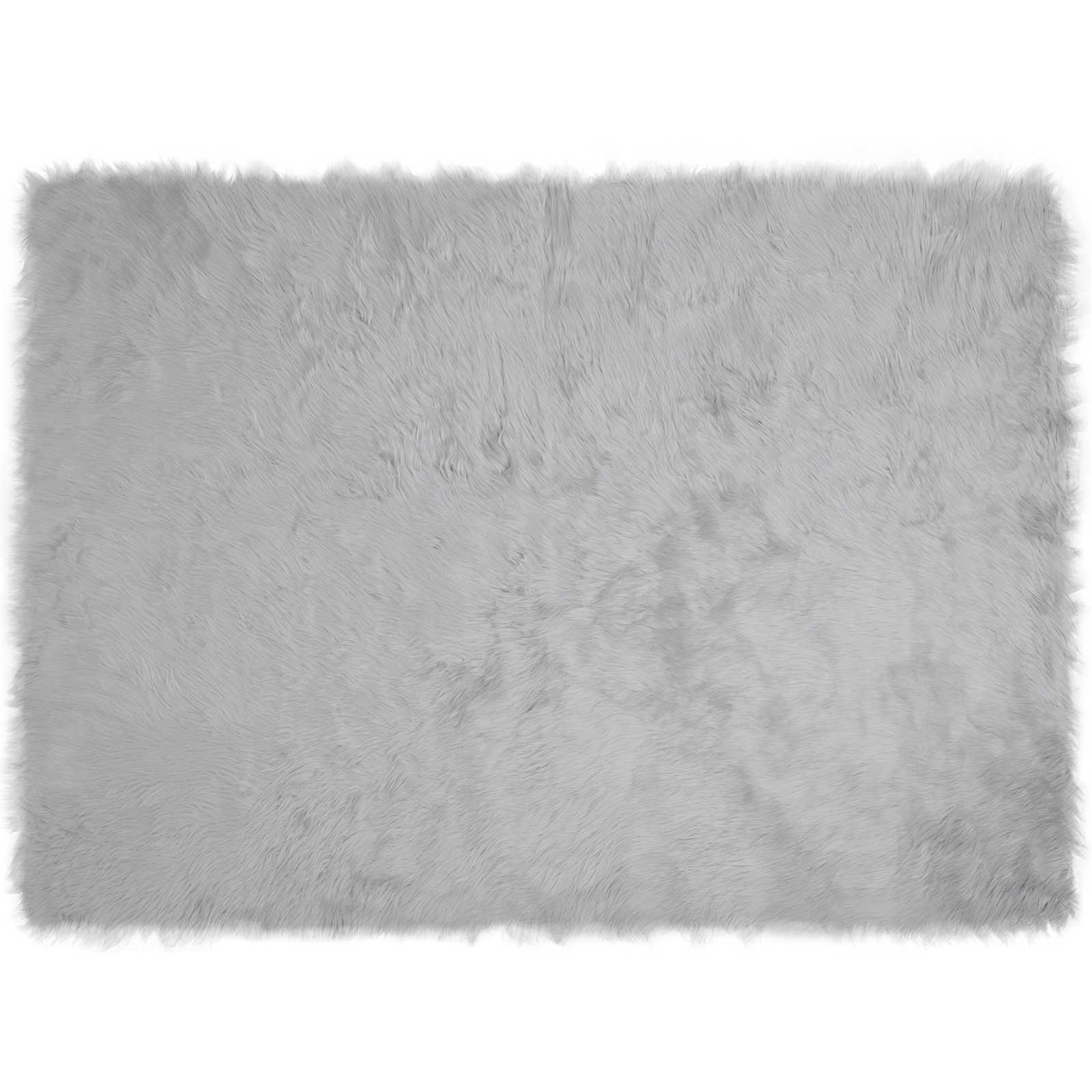 Tepih od umjetne ovčje kože TAFALLA Siva 160 x 230 cm Poliester