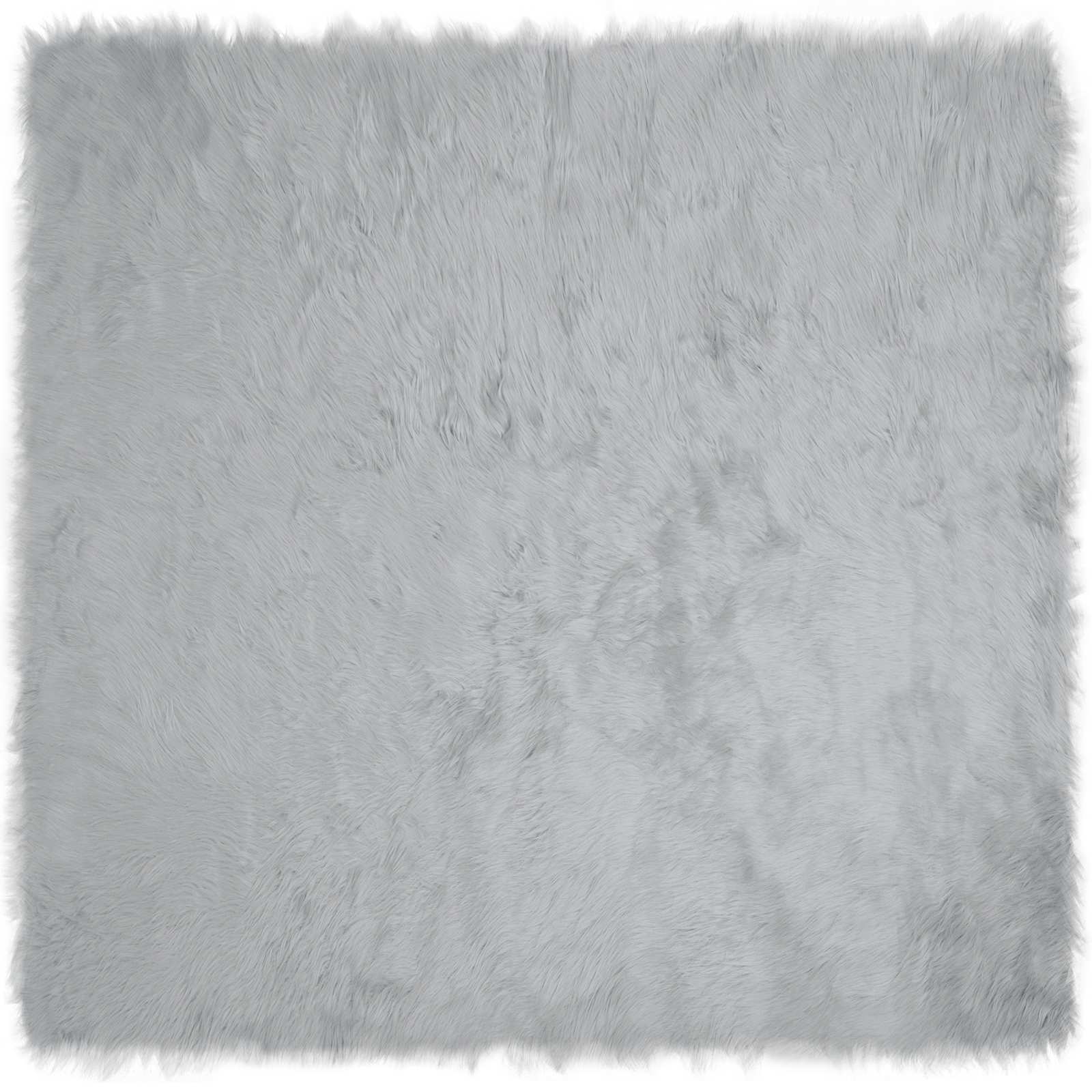 Tepih od umjetne ovčje kože TAFALLA Siva 160 x 160 cm Poliester