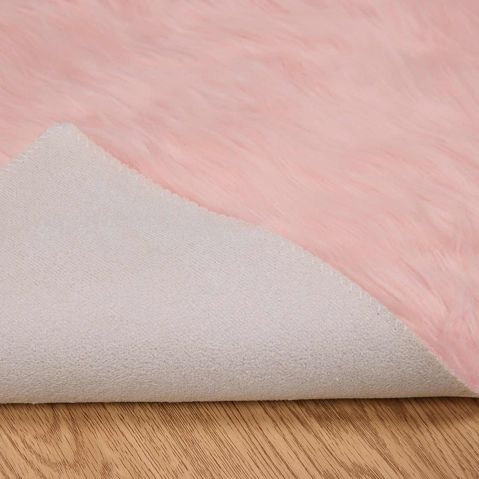 Tepih od umjetne ovčje kože TAFALLA Ružičasta 100 x 200 cm