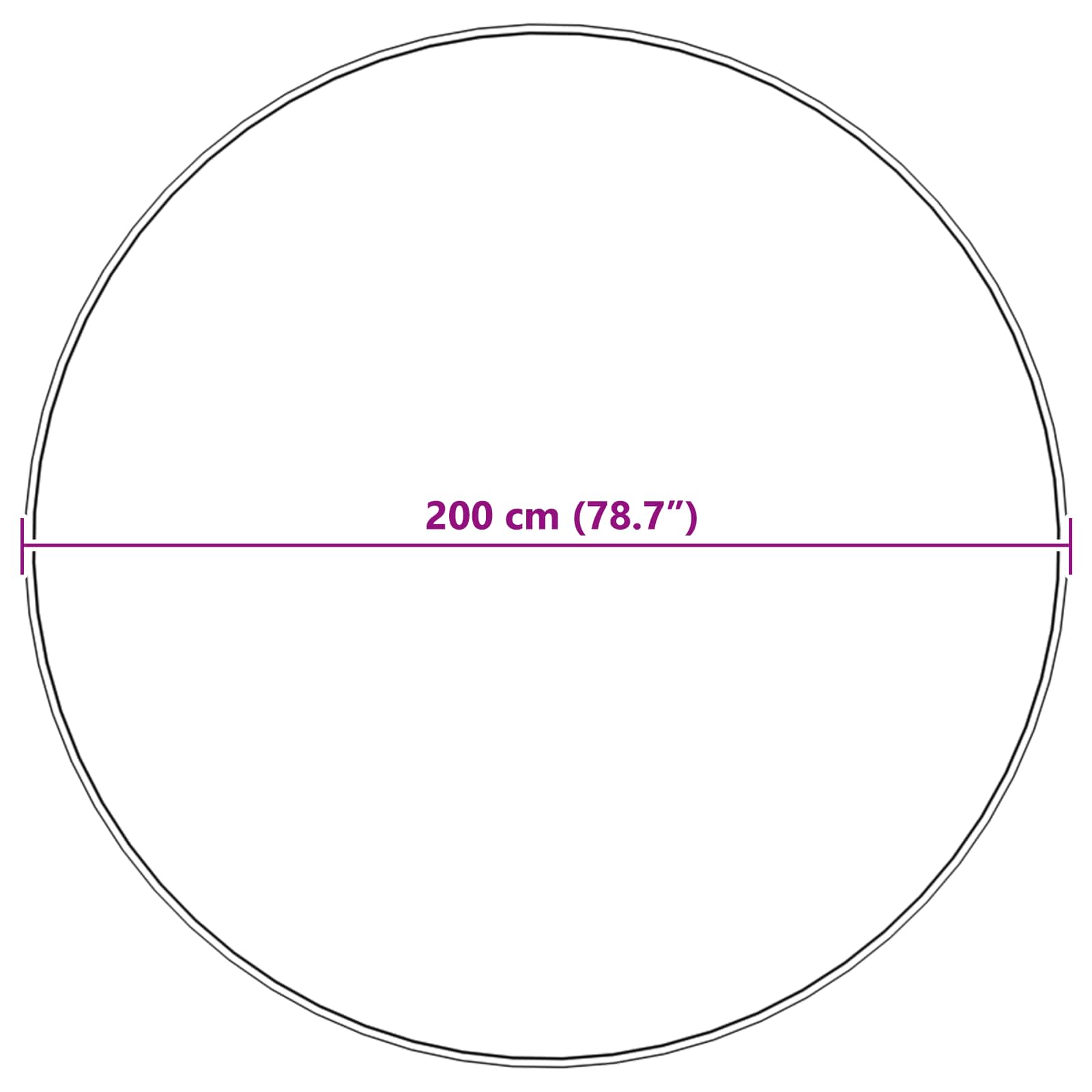Tepih od umjetne ovčje kože TAFALLA Ružičasta Ø 200 cm