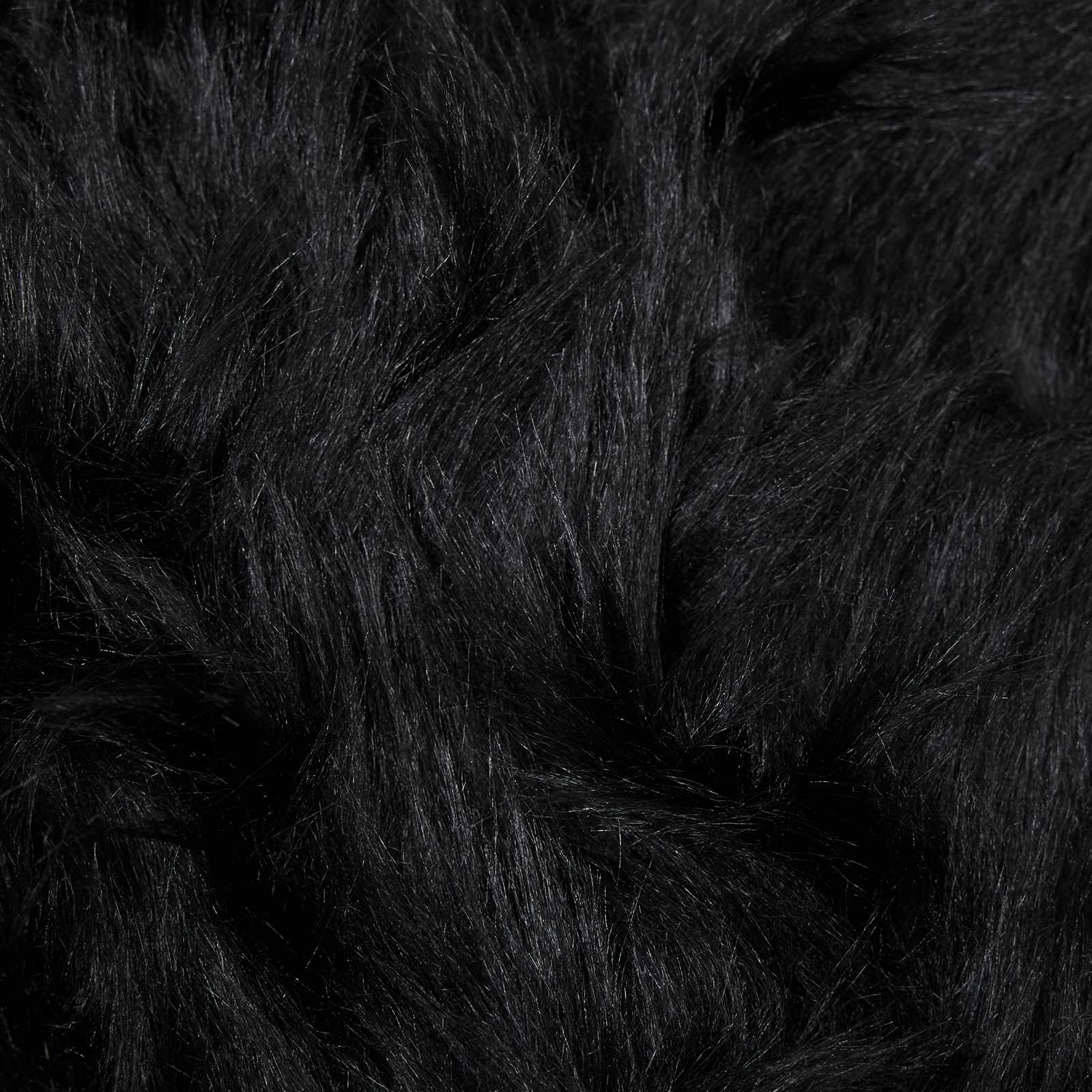 Tepih od umjetne ovčje kože TAFALLA Crna 100 x 200 cm Poliester