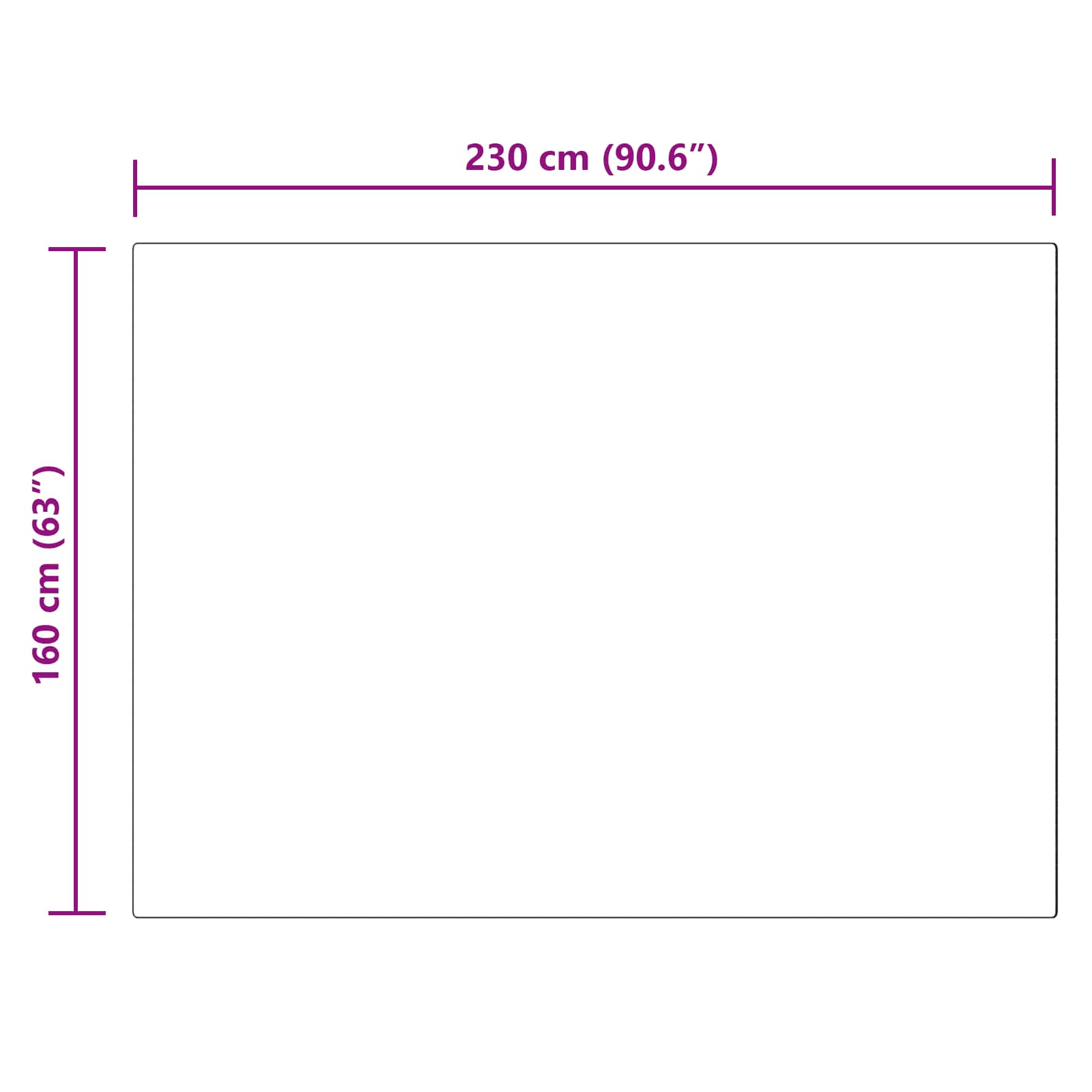 Tepih od umjetne ovčje kože TAFALLA Crna 160 x 230 cm Poliester