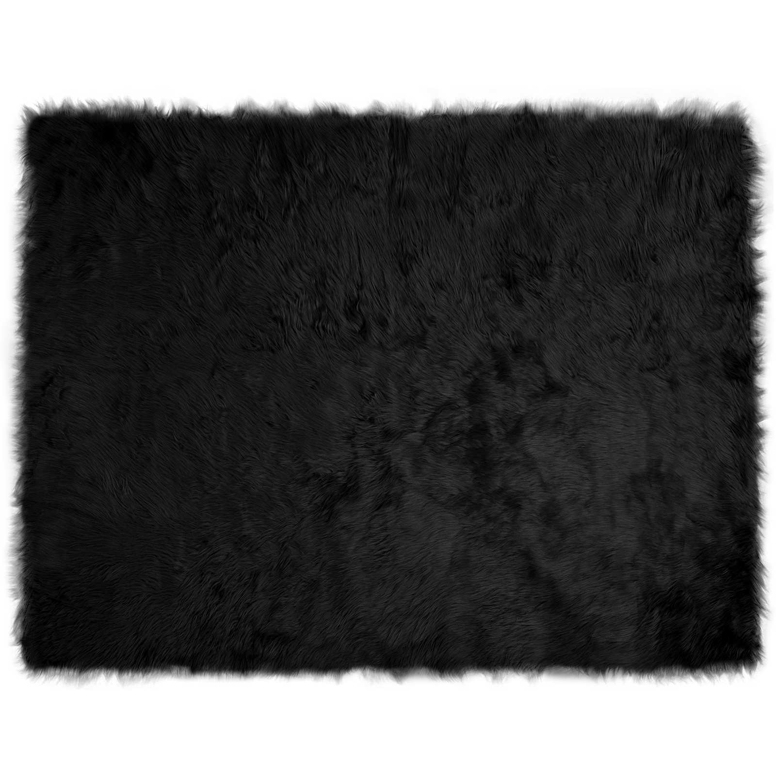 Tepih od umjetne ovčje kože TAFALLA Crna 240 x 340 cm Poliester