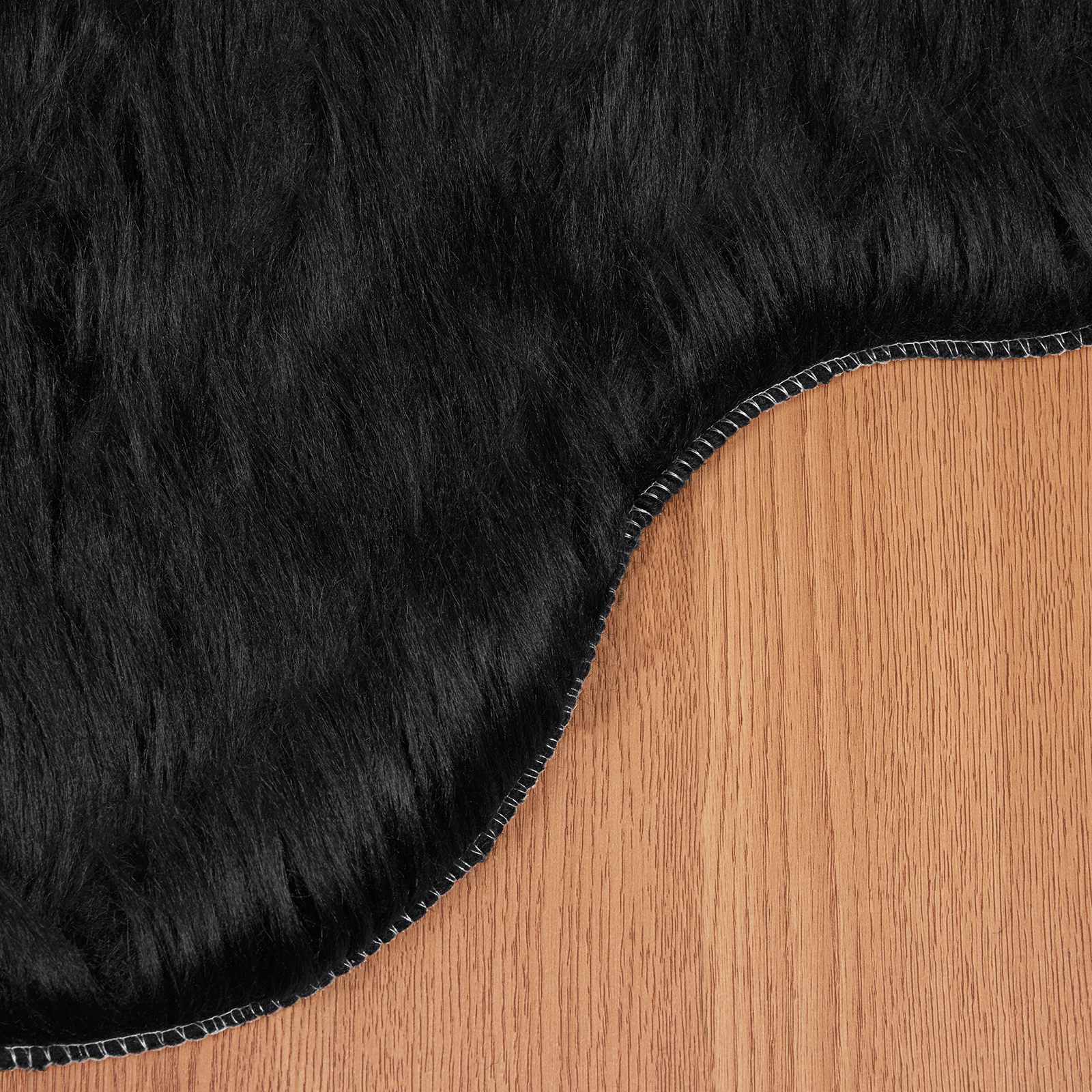 Tepih od umjetne ovčje kože TAFALLA Crna 50 x 80 cm Poliester