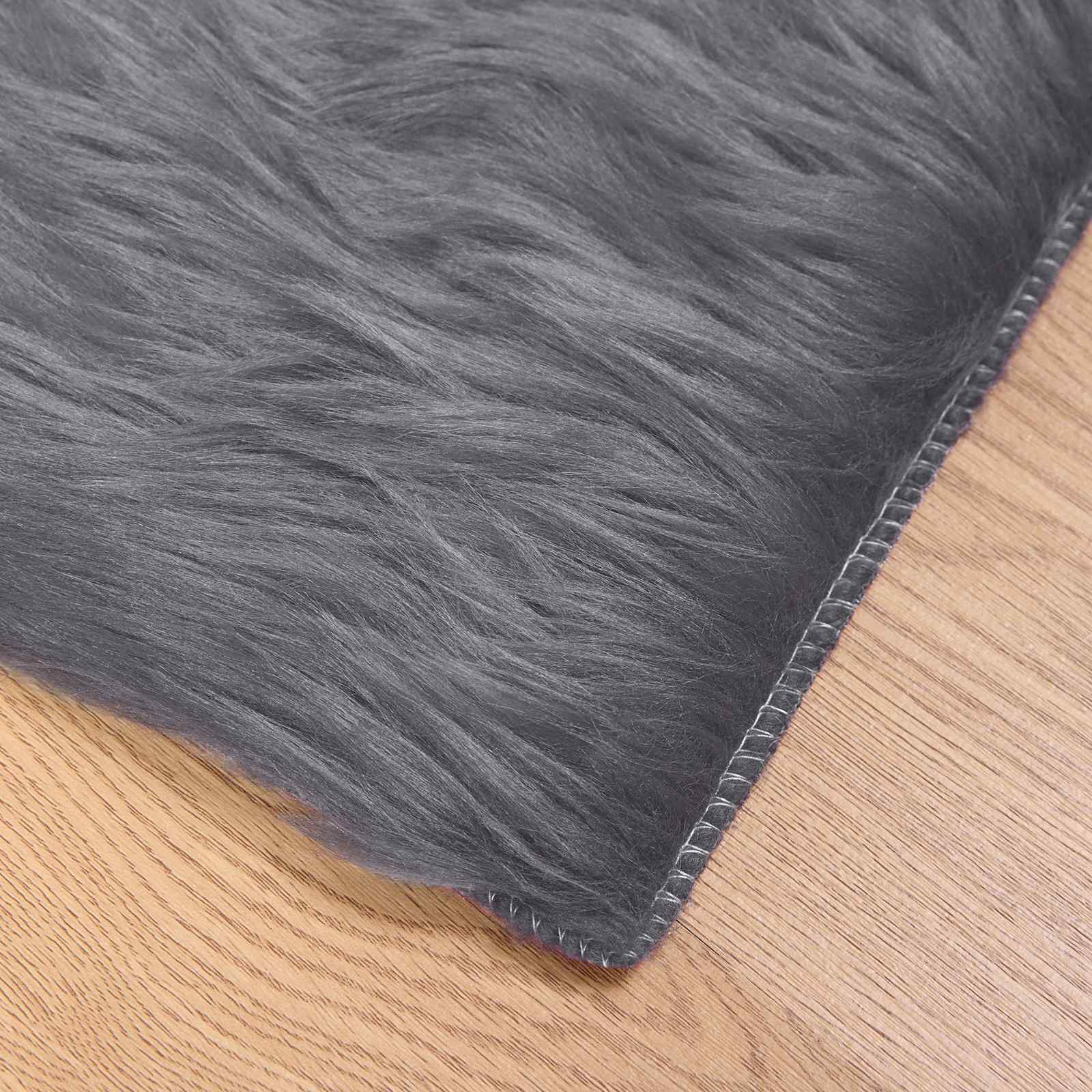 Tepih od umjetne ovčje kože TAFALLA Antracit 240 x 240 cm