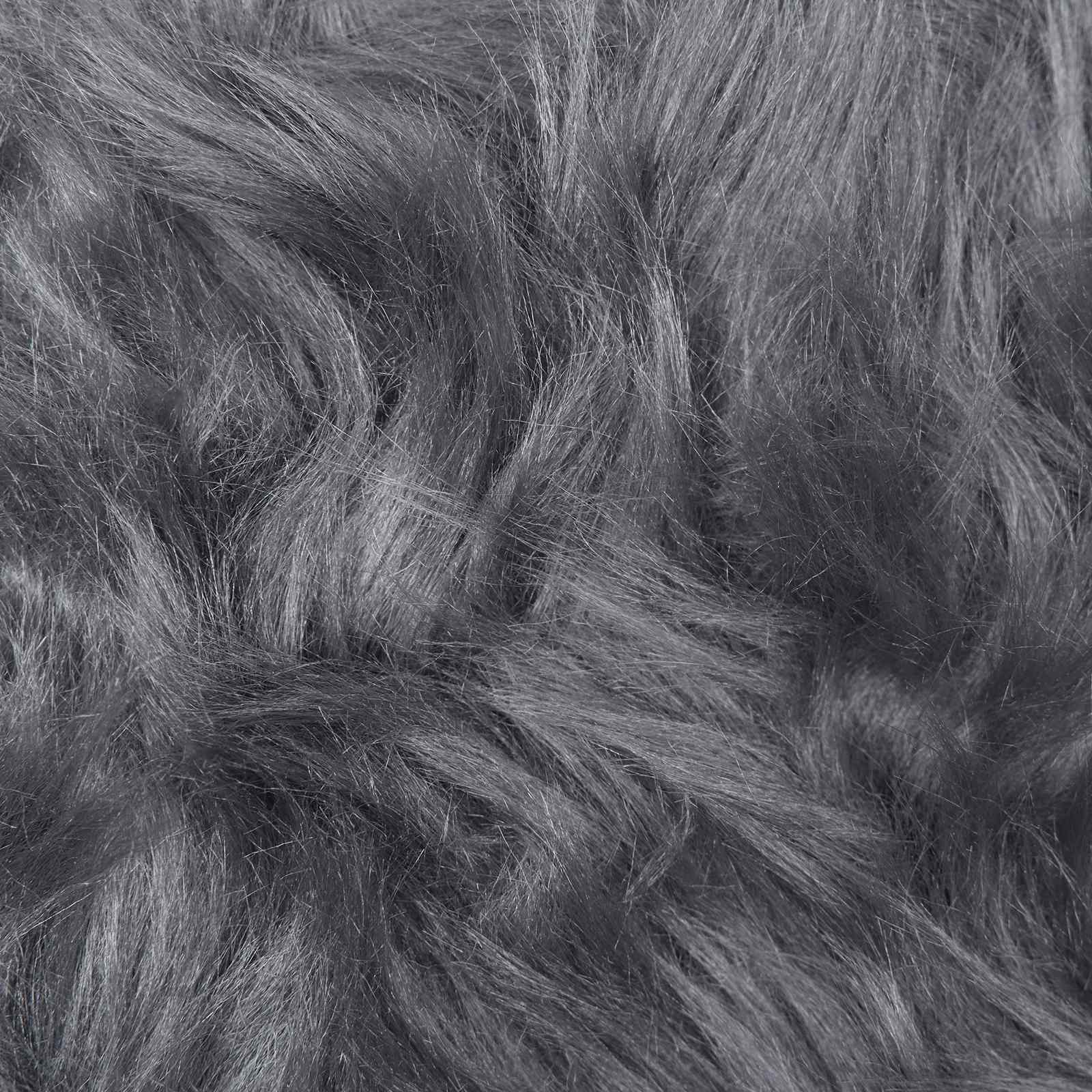 Tepih od umjetne ovčje kože TAFALLA Antracit Ø 120 cm Poliester