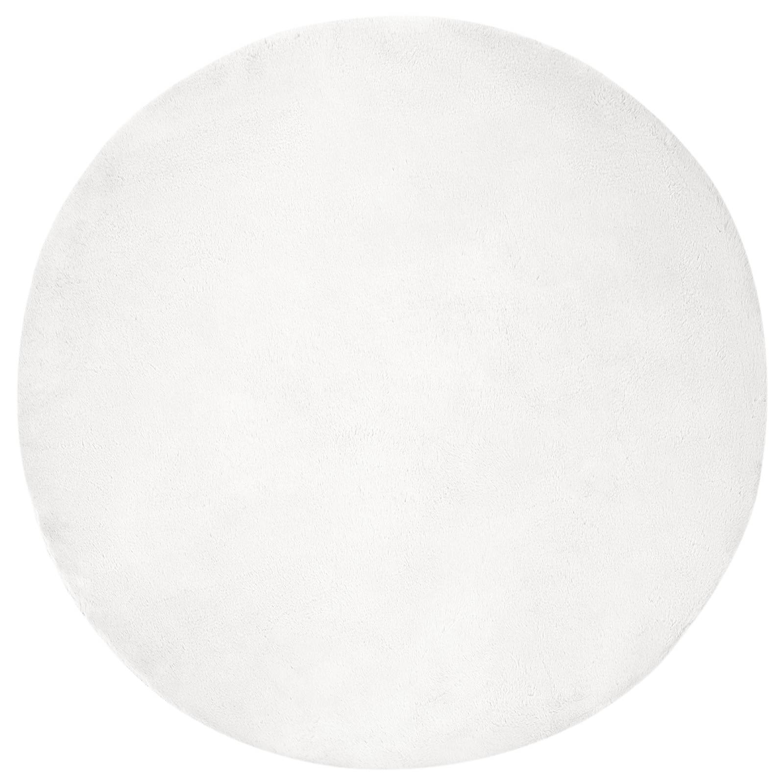 Protuklizni tepih od umjetnog zečjeg krzna OLITE Bijela Ø 80 cm