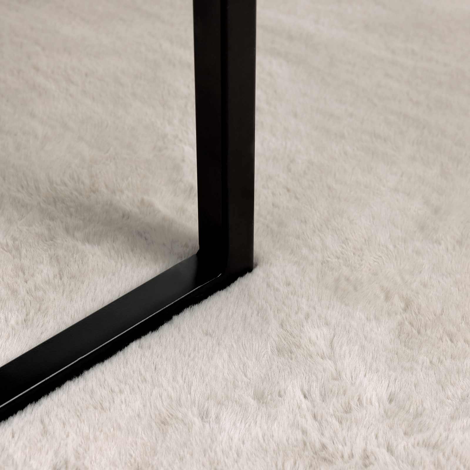 Protuklizni tepih od umjetnog zečjeg krzna OLITE Bež Ø 120 cm