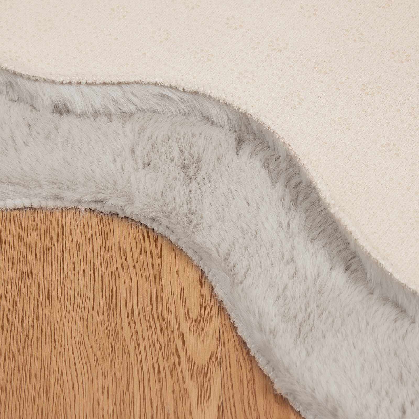 Protuklizni tepih od umjetnog zečjeg krzna OLITE Bež 50 x 80 cm