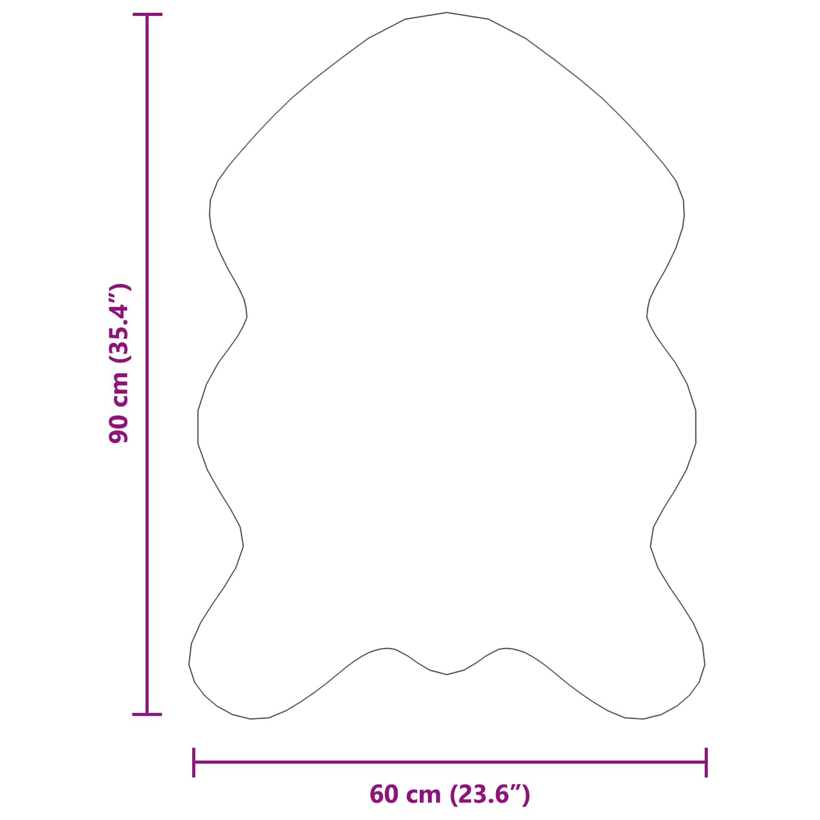 Protuklizni tepih od umjetnog zečjeg krzna OLITE Bež 60 x 90 cm