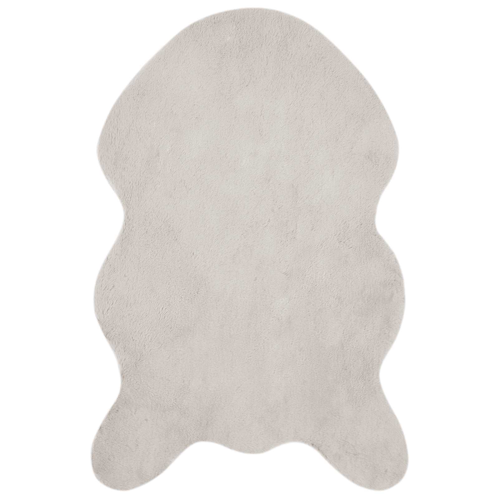 Protuklizni tepih od umjetnog zečjeg krzna OLITE Bež 60 x 90 cm