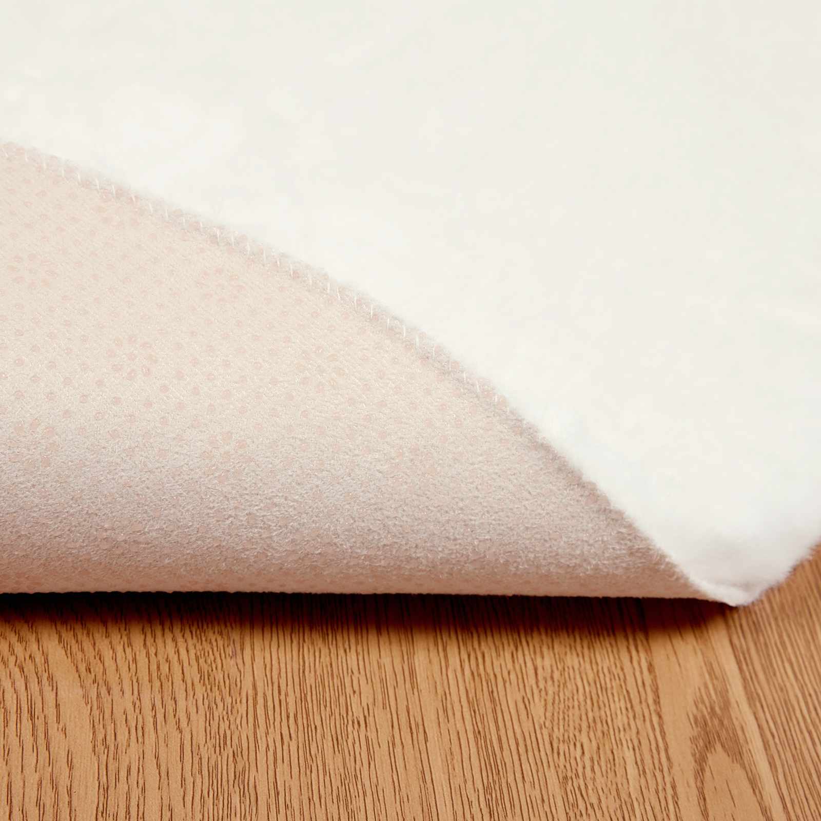 Protuklizni tepih od umjetnog zečjeg krzna OLITE Krem Ø 120 cm