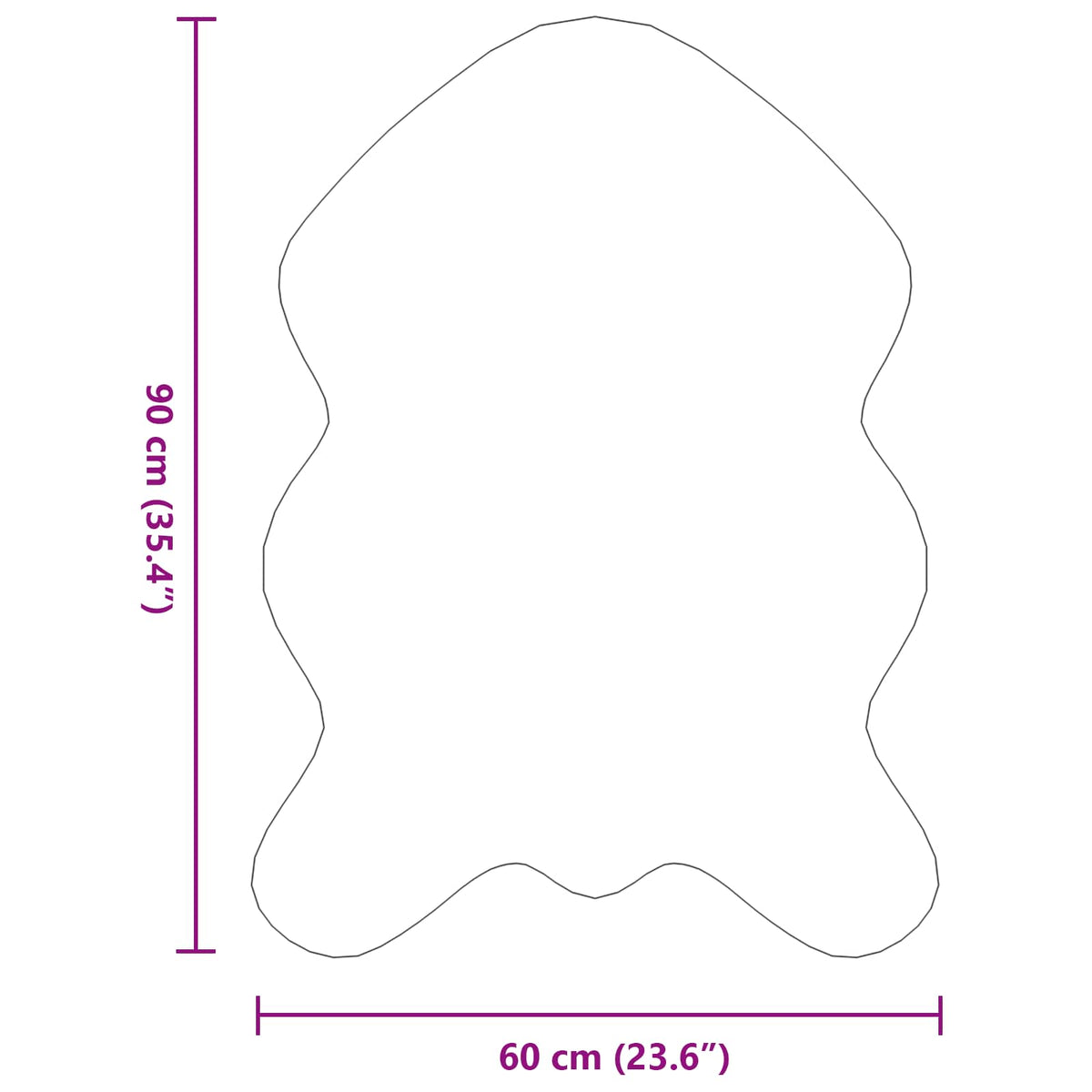 Protuklizni tepih od umjetnog zečjeg krzna OLITE Ružičasta 60 x 90 cm