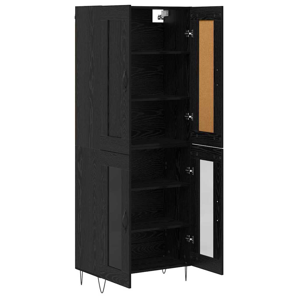 Highboard Crni hrast 69,5 x 34 x 180 cm Konstruirano drvo