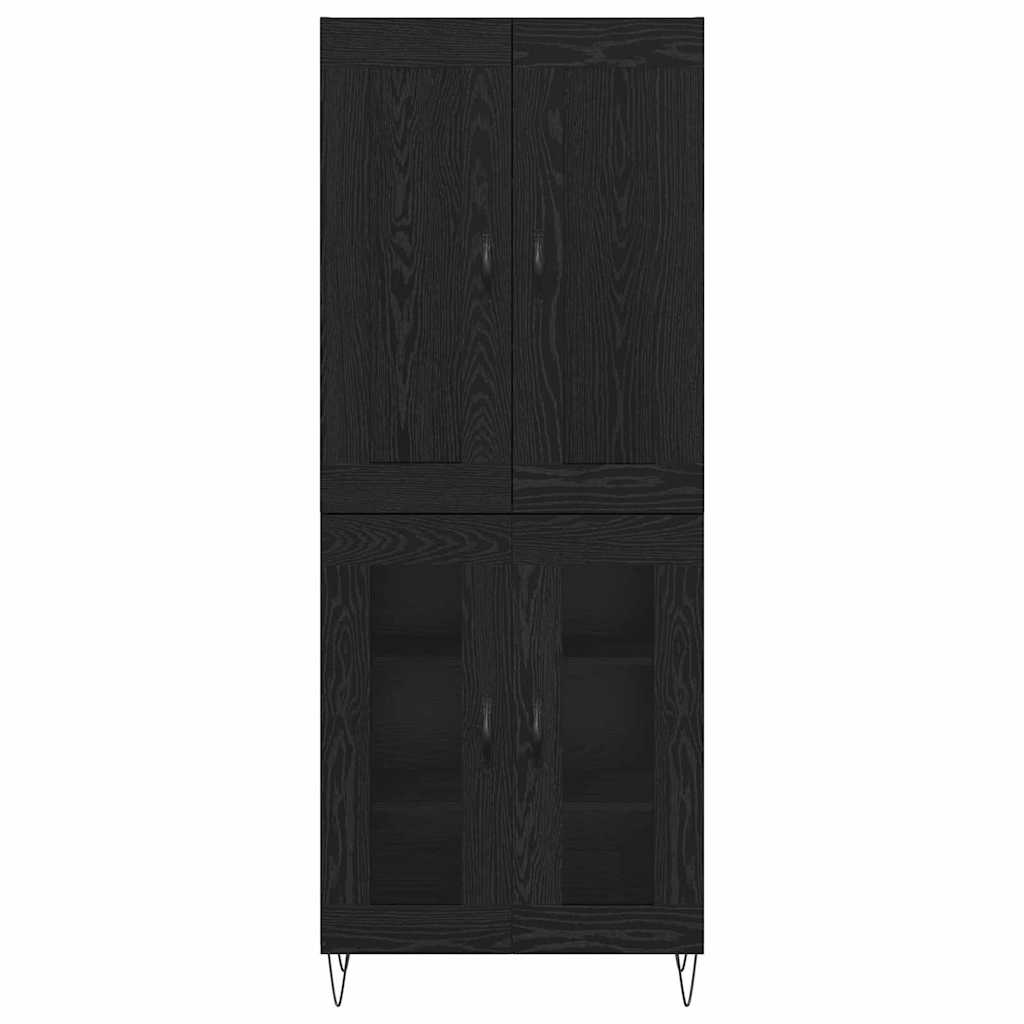Highboard Crni hrast 69,5 x 34 x 180 cm Konstruirano drvo