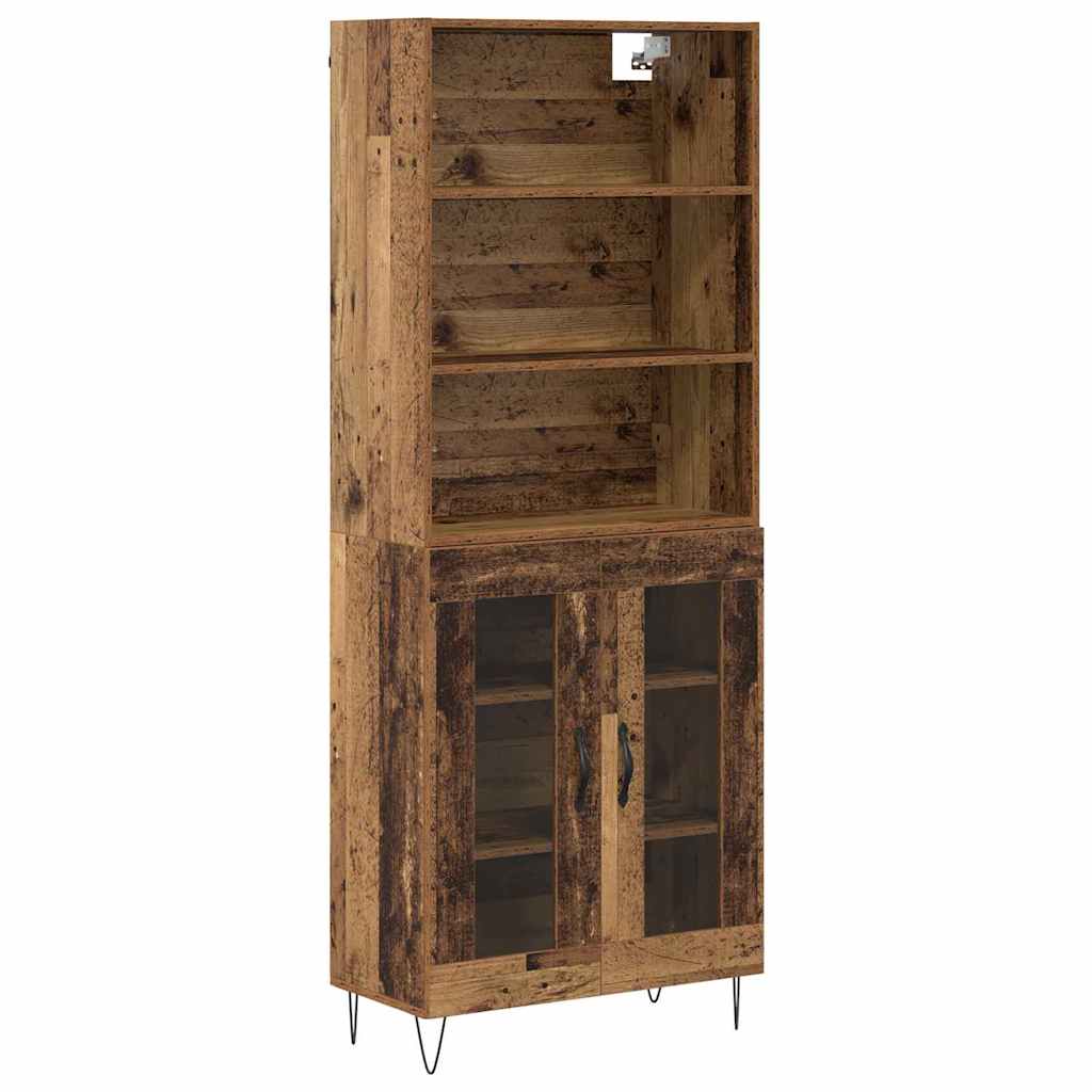 Highboard 2 pcs Staro drvo Konstruirano drvo