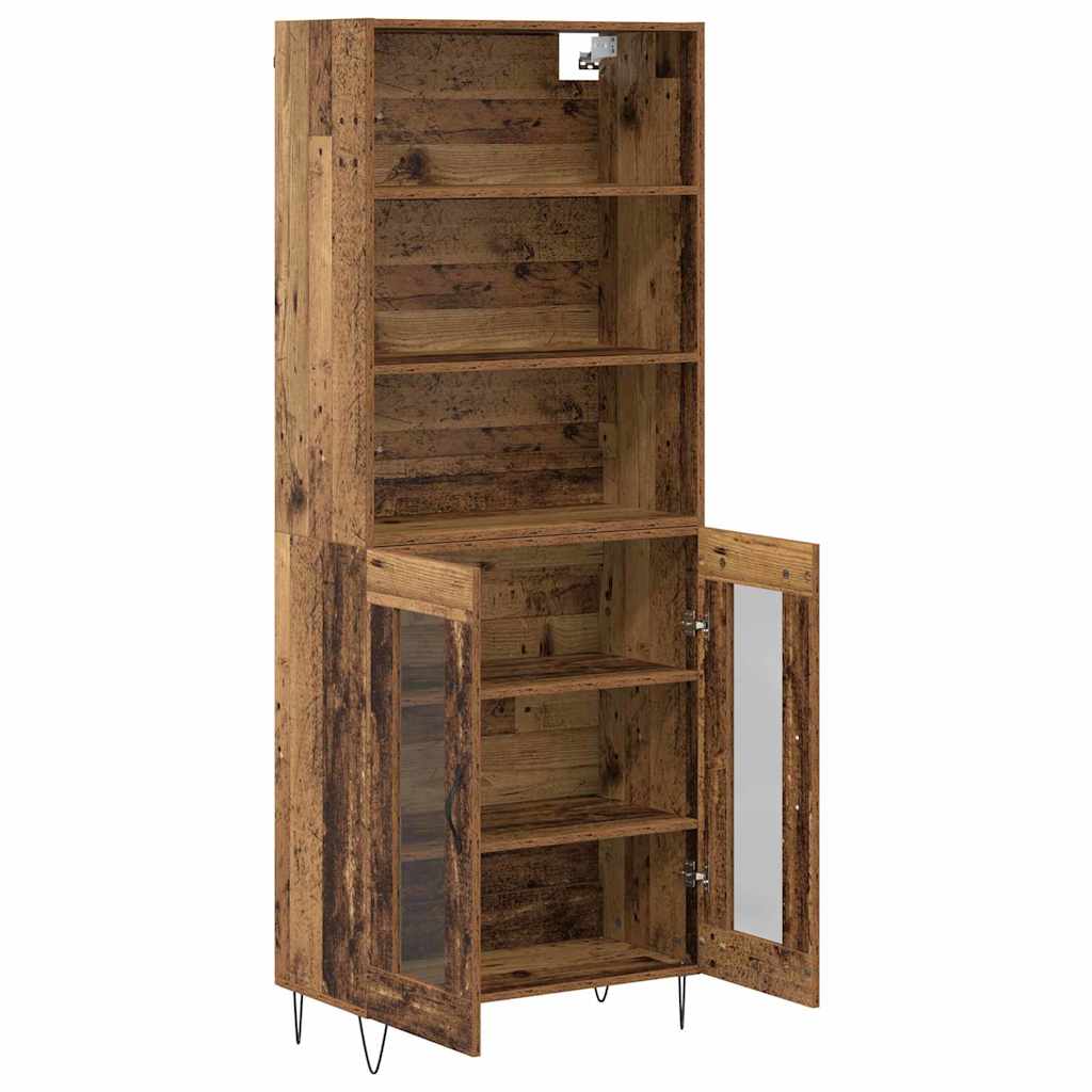 Highboard 2 pcs Staro drvo Konstruirano drvo