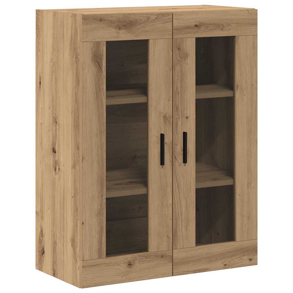 Highboard 2 pcs Umjetnički hrast Inženjerska drva i staklo