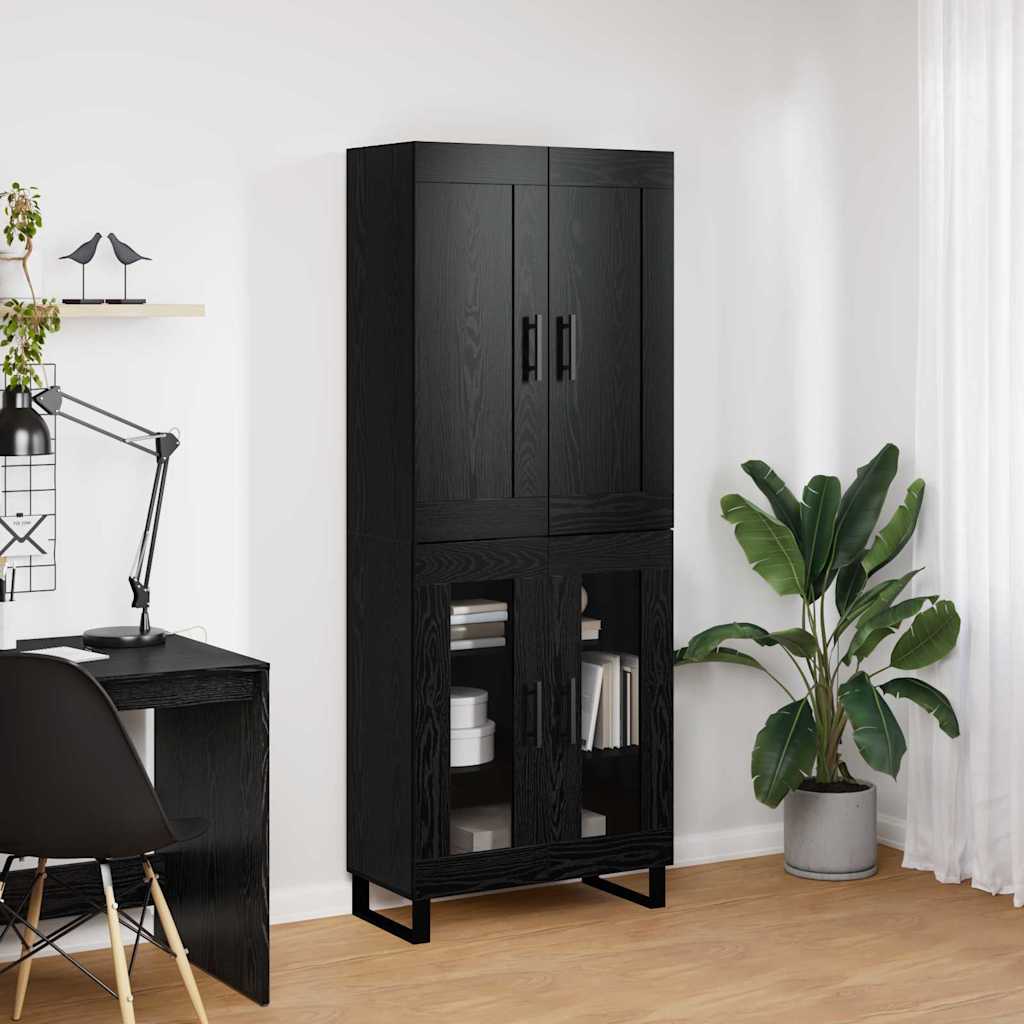 Highboard Crni hrast 69,5 x 34 x 180 cm Konstruirano drvo