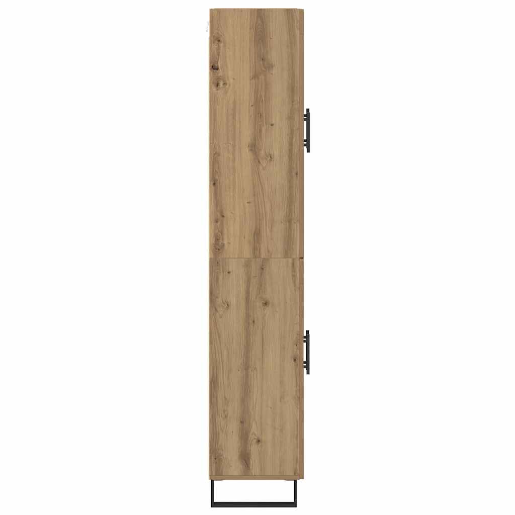 Highboard 2 pcs Umjetnički hrast Inženjerska drva i staklo