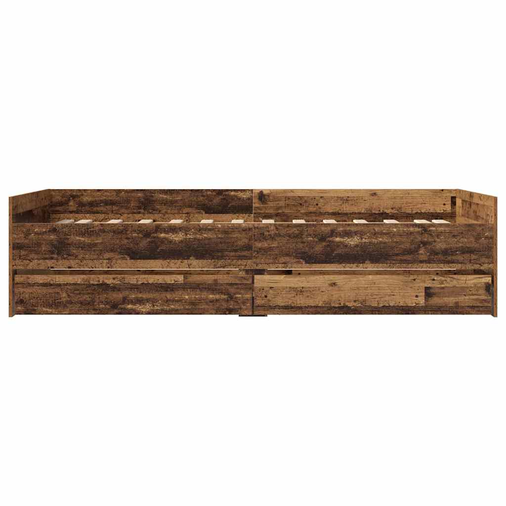 Krevetna konstrukcija s ladicama Staro drvo 100 x 200 cm