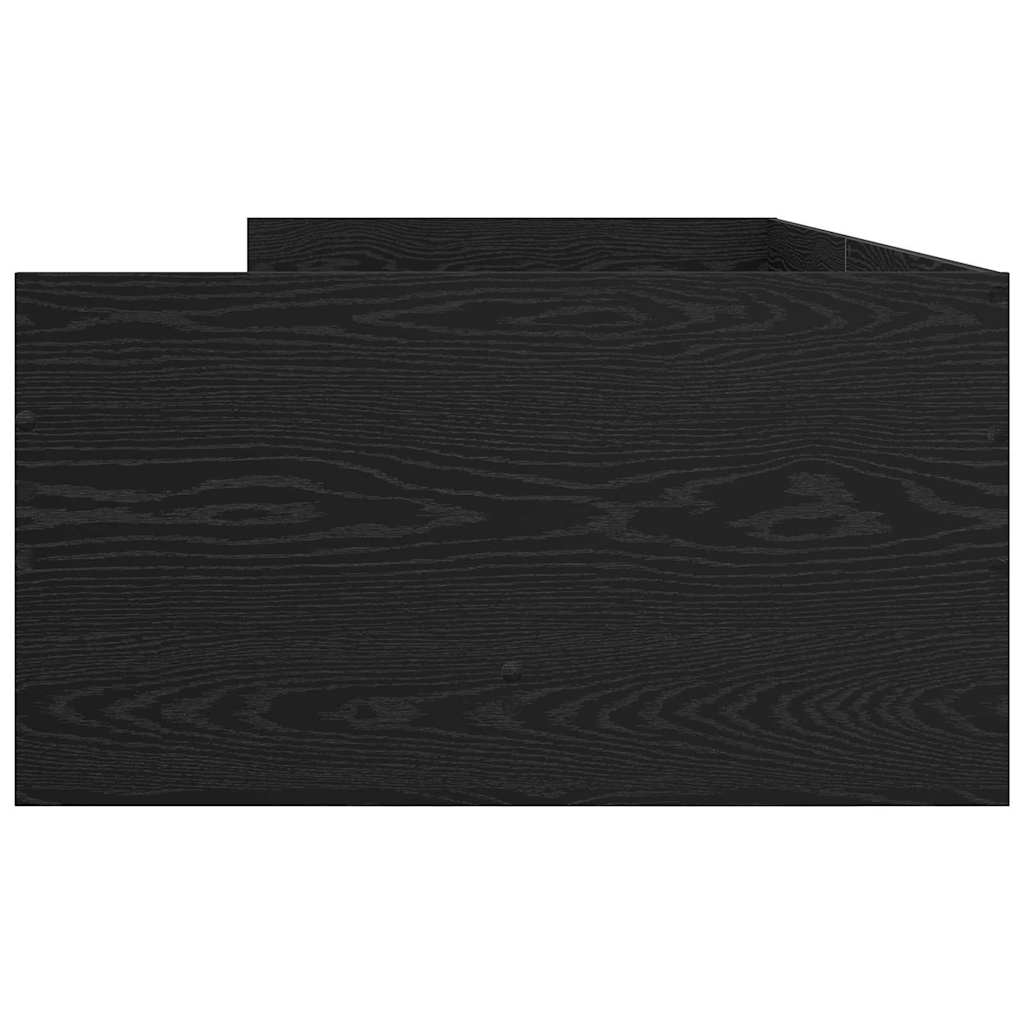 Krevetna konstrukcija s ladicama Crni hrast 100 x 200 cm