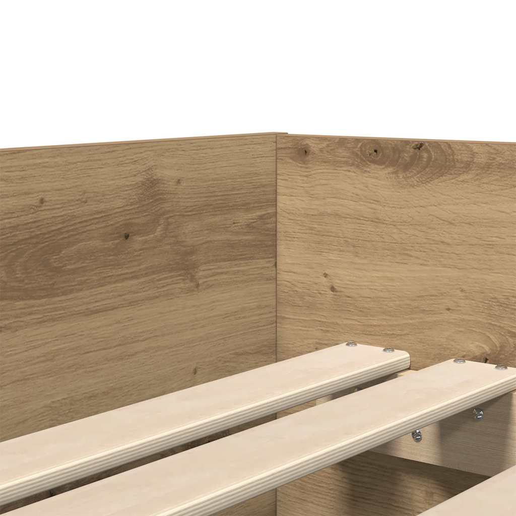 Krevetna konstrukcija s ladicama Umjetnički hrast 90 x 200 cm