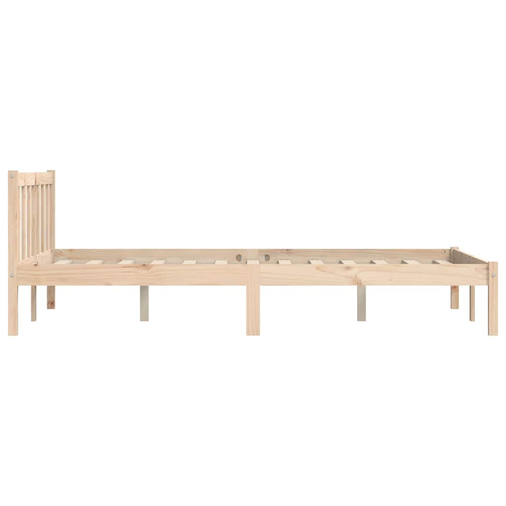 Krevetna konstrukcija Prirodna 152 x 203 cm Čvrsto borovo drvo