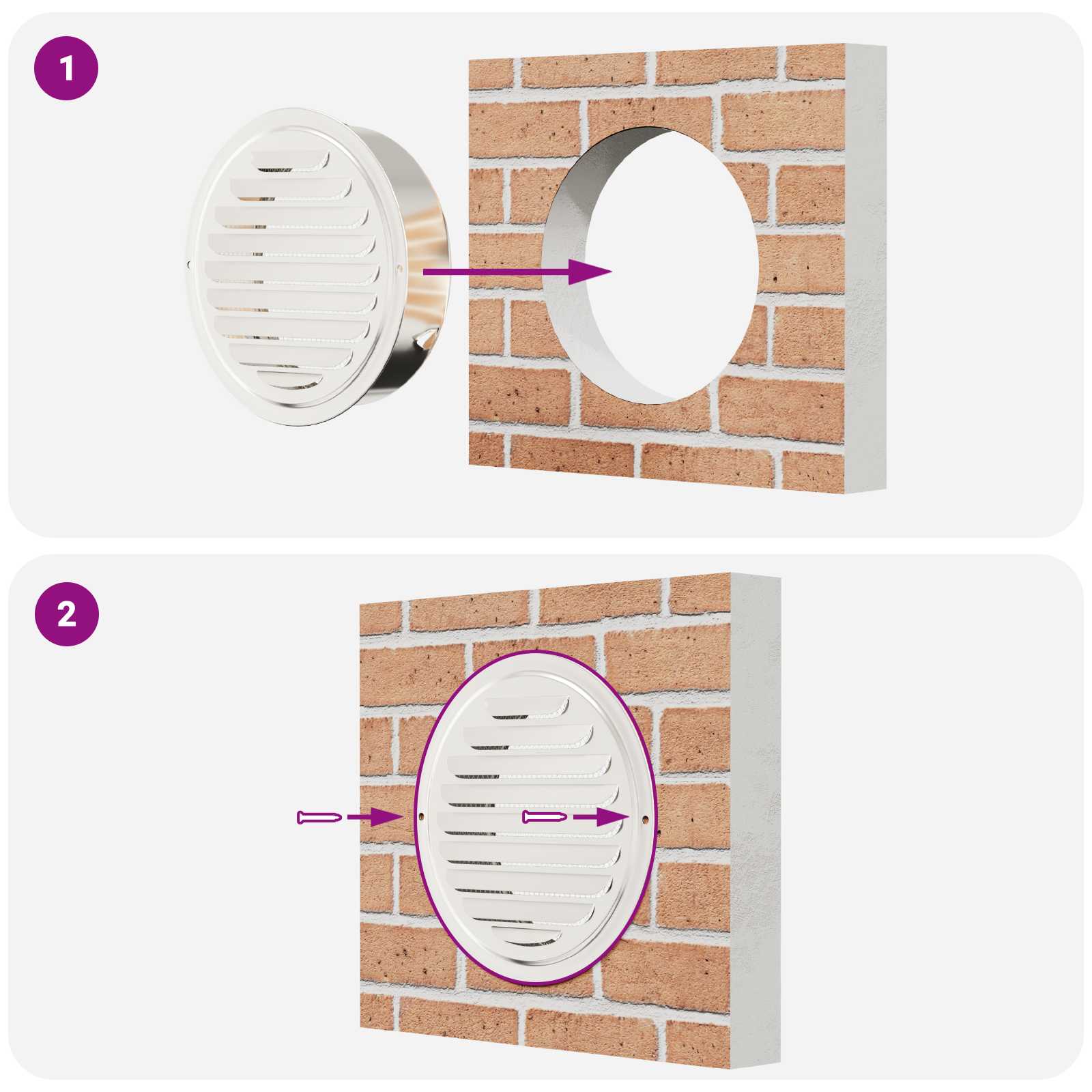 Pokrov ventilacije 4 pcs Srebrno 150 mm Nehrđajući čelik
